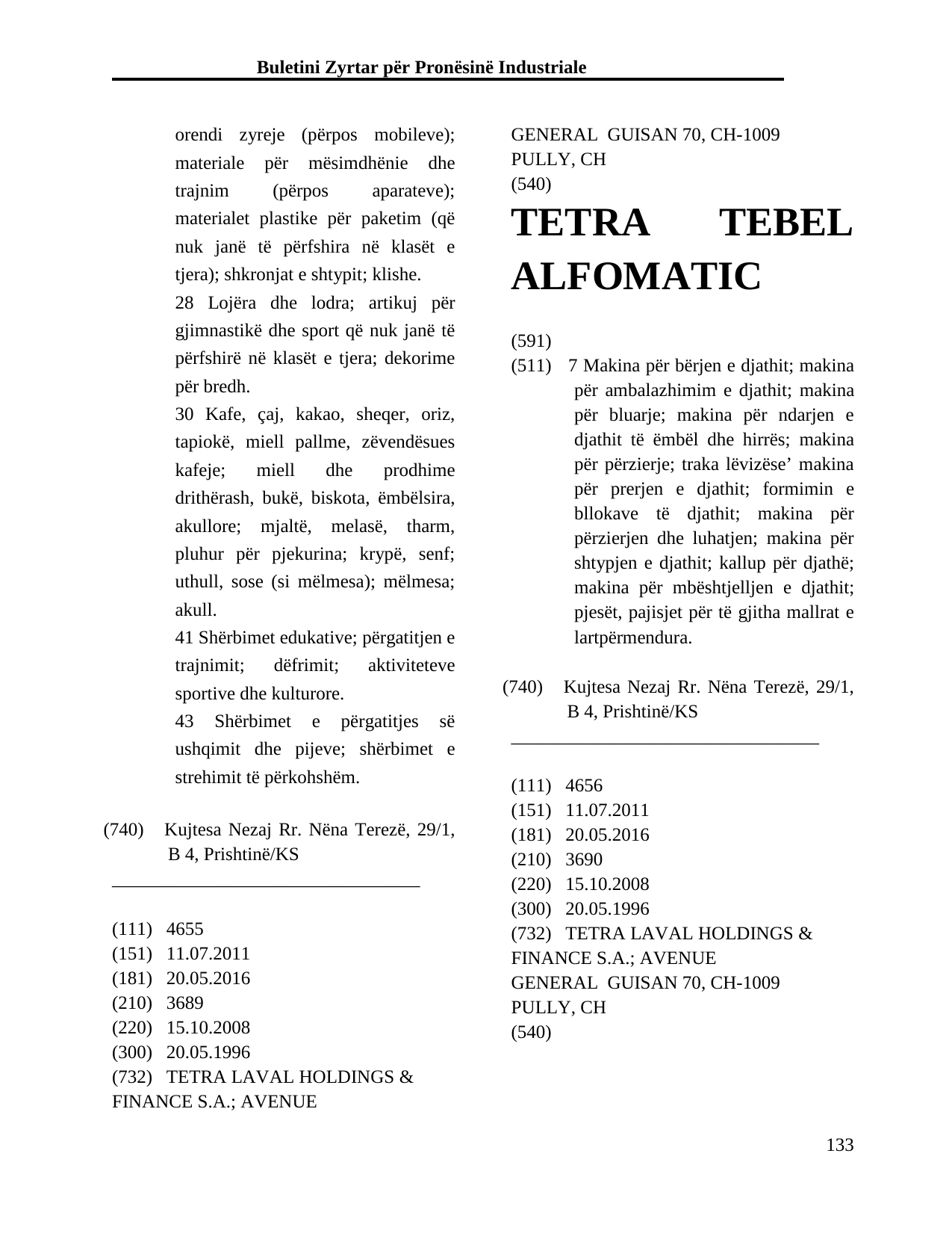 Faqja 133 e buletinit