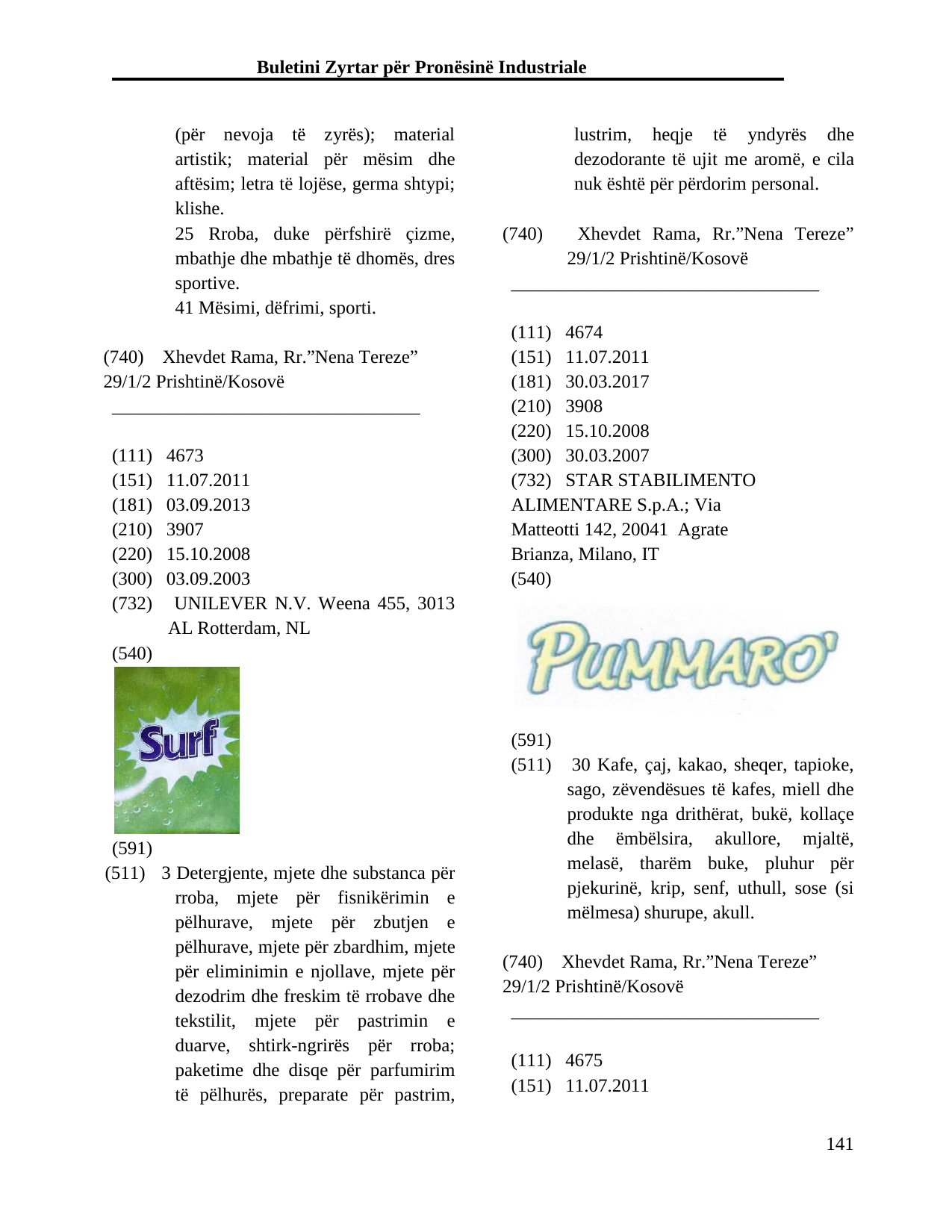 Faqja 141 e buletinit