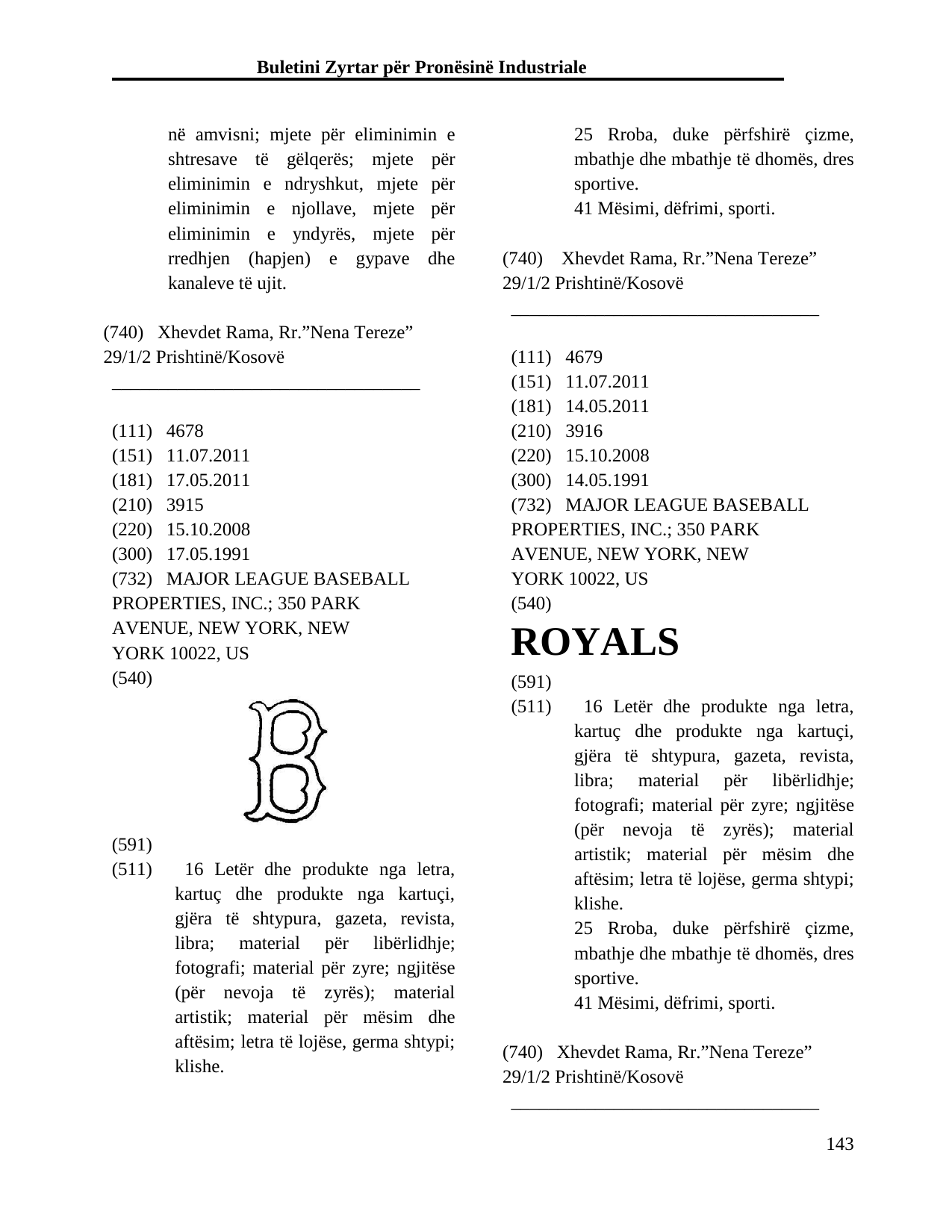 Faqja 143 e buletinit