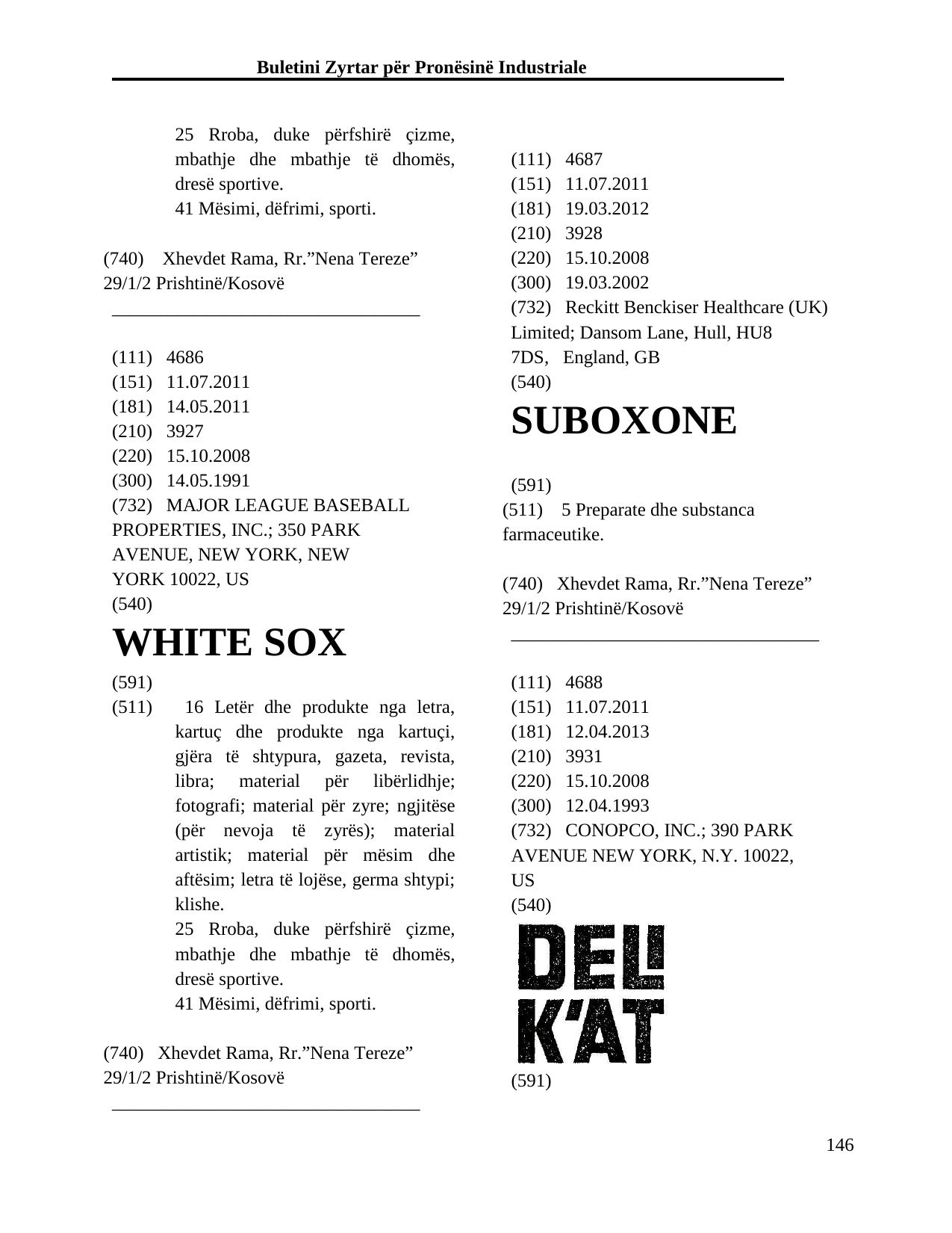 Faqja 146 e buletinit