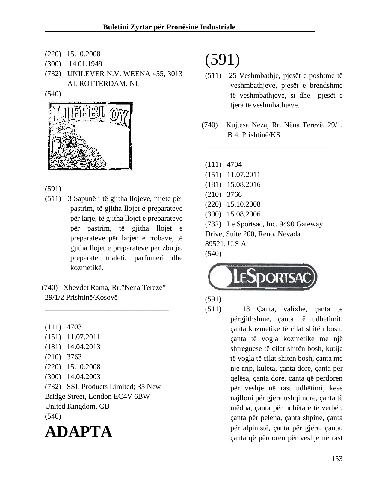 Faqja 153 e buletinit
