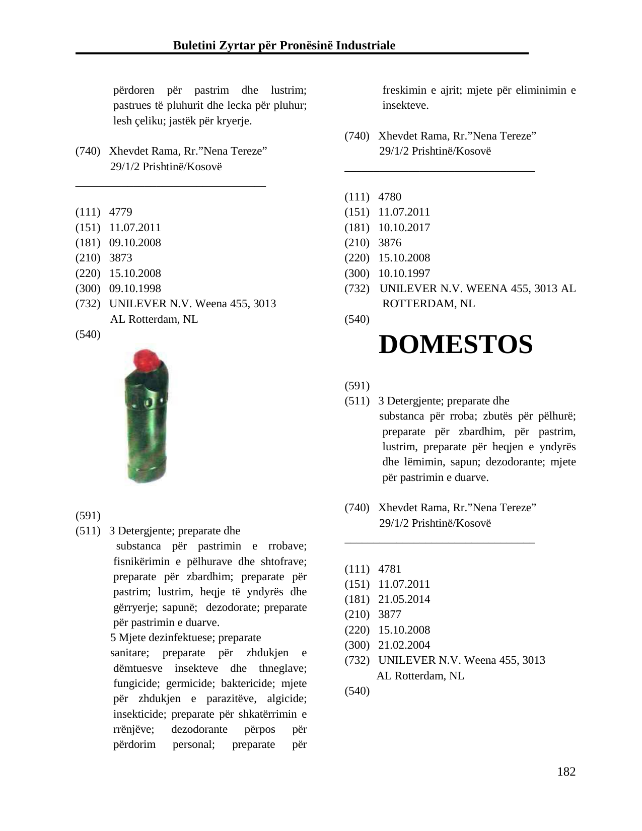 Faqja 182 e buletinit
