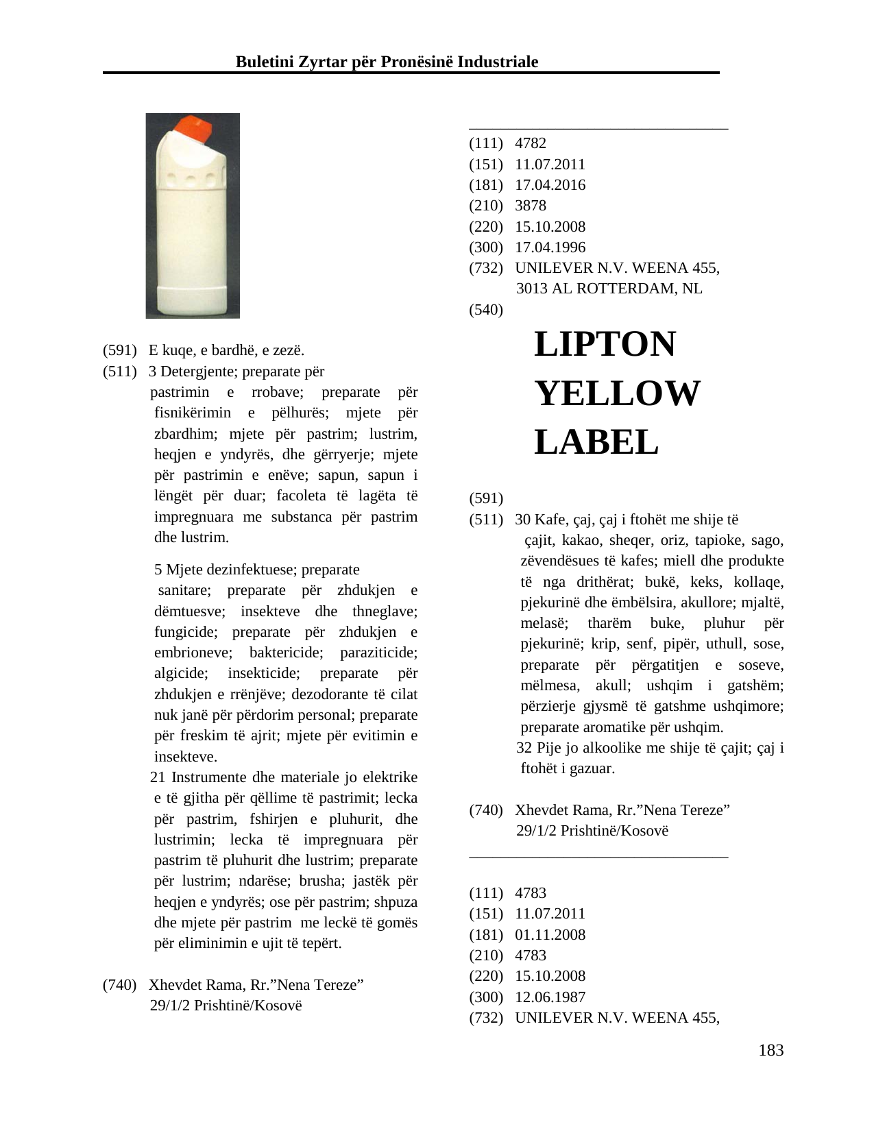 Faqja 183 e buletinit