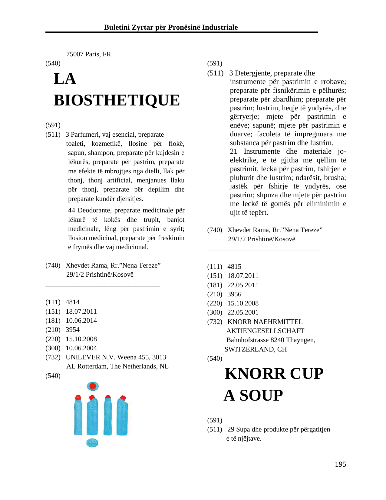 Faqja 195 e buletinit