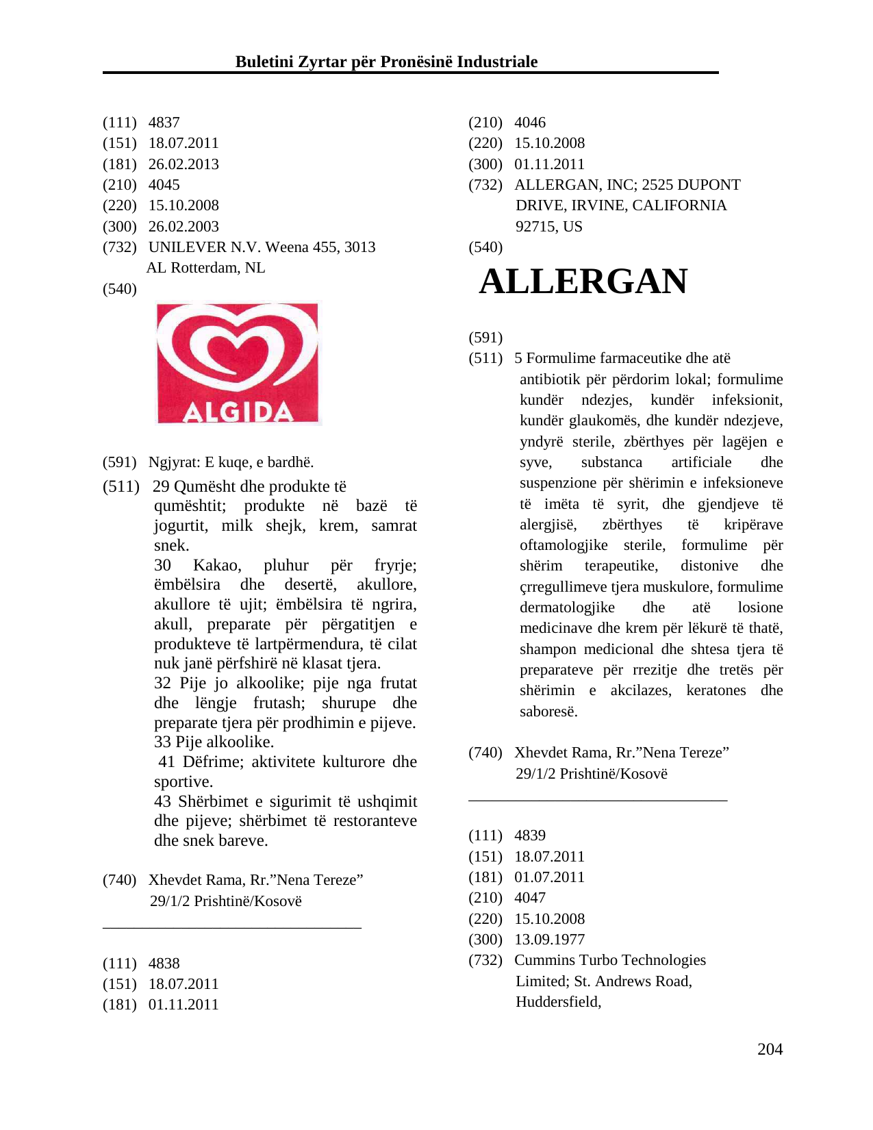 Faqja 204 e buletinit