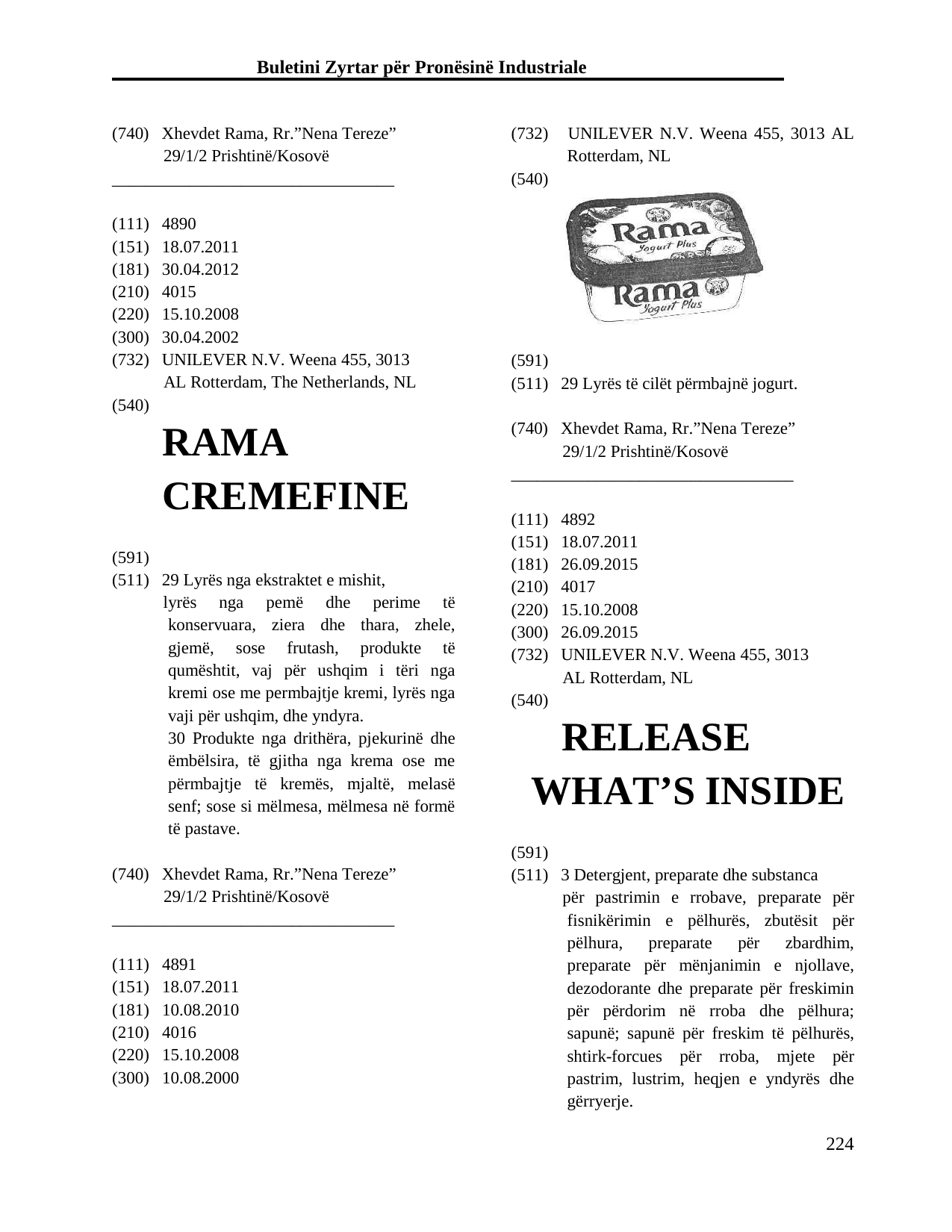 Faqja 224 e buletinit
