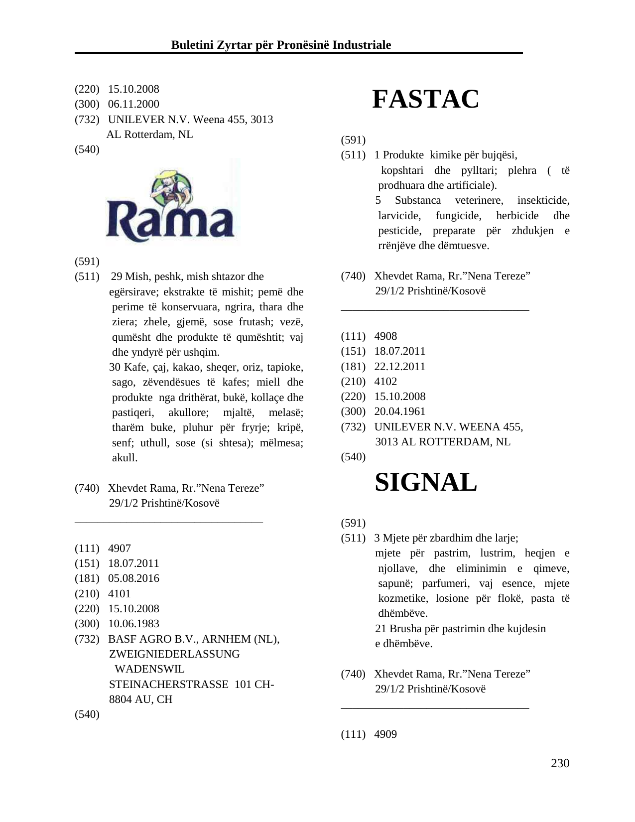 Faqja 230 e buletinit