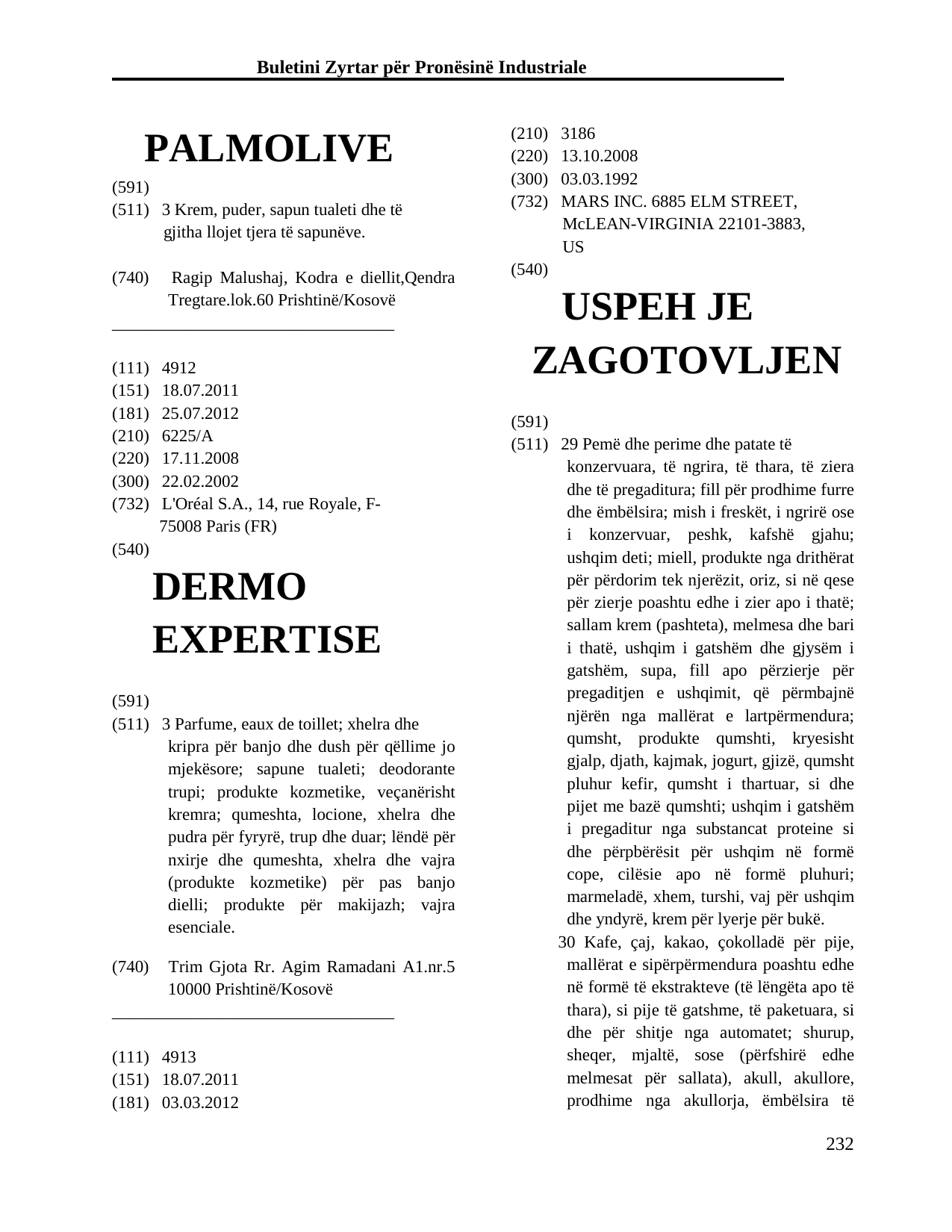 Faqja 232 e buletinit