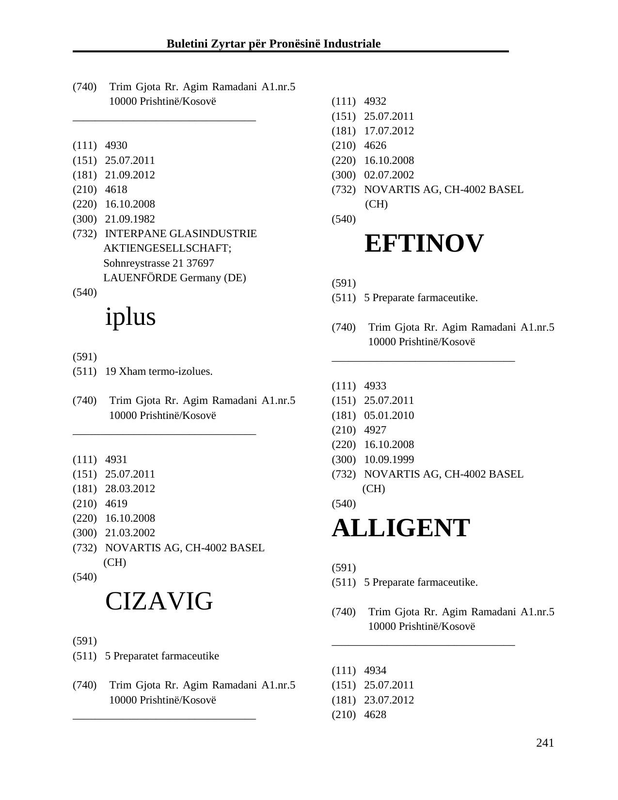 Faqja 241 e buletinit