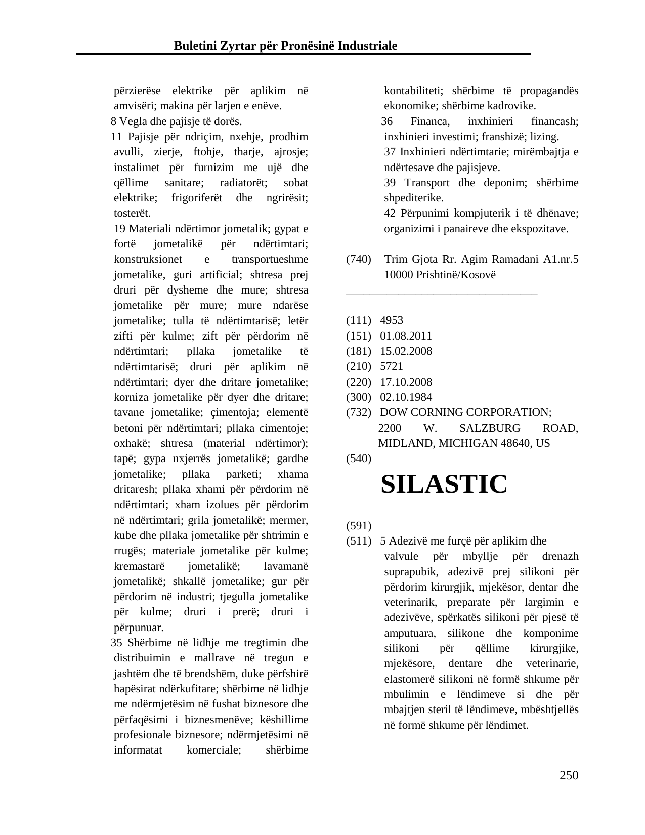 Faqja 250 e buletinit