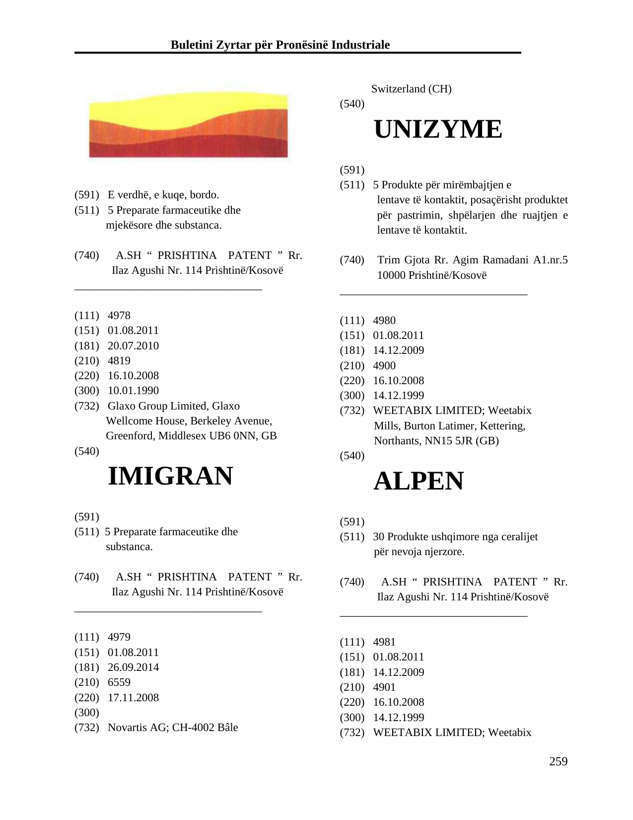Faqja 259 e buletinit