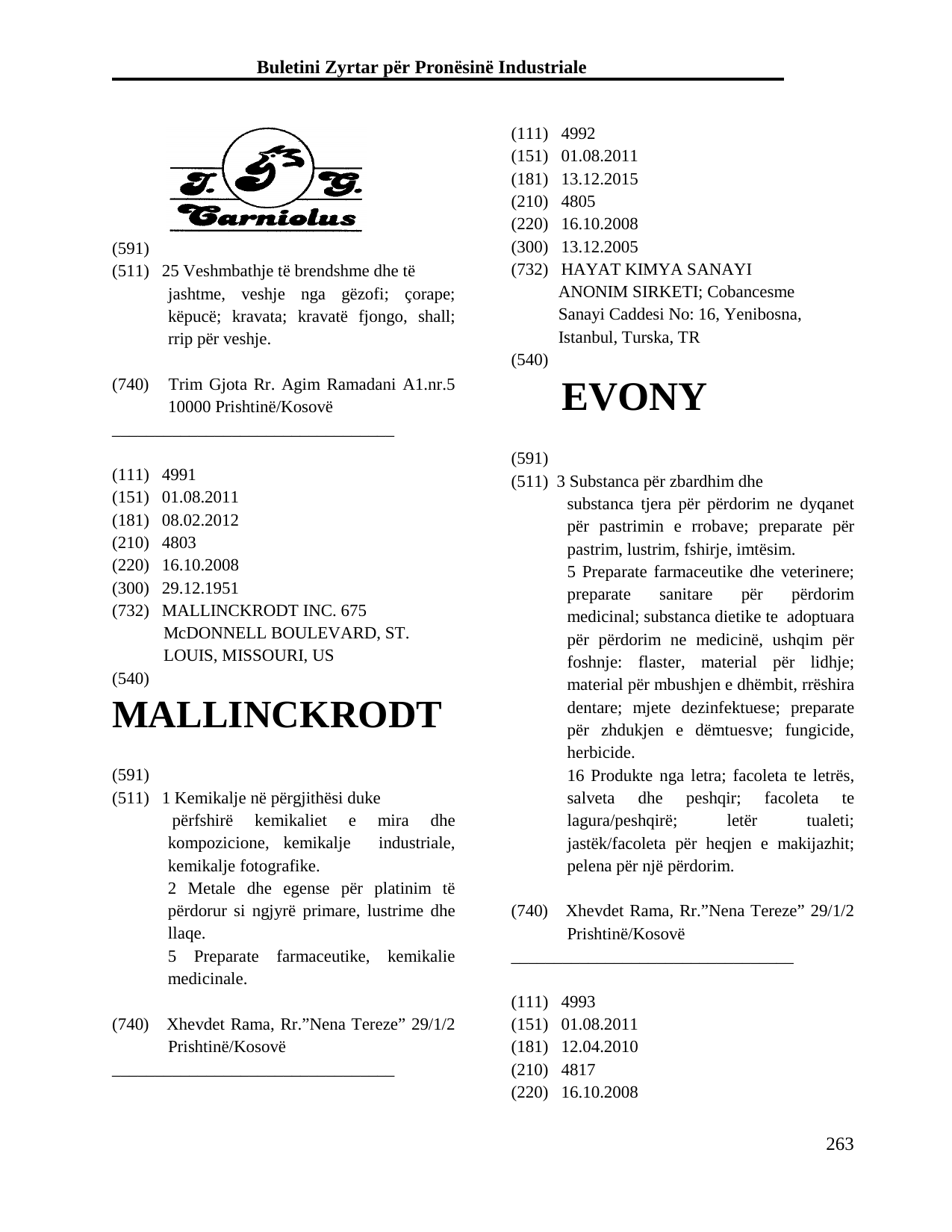 Faqja 263 e buletinit