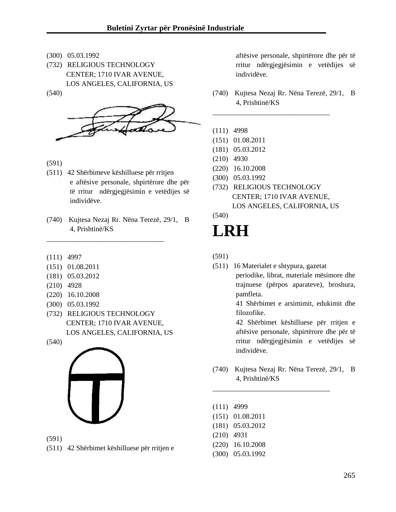 Faqja 265 e buletinit