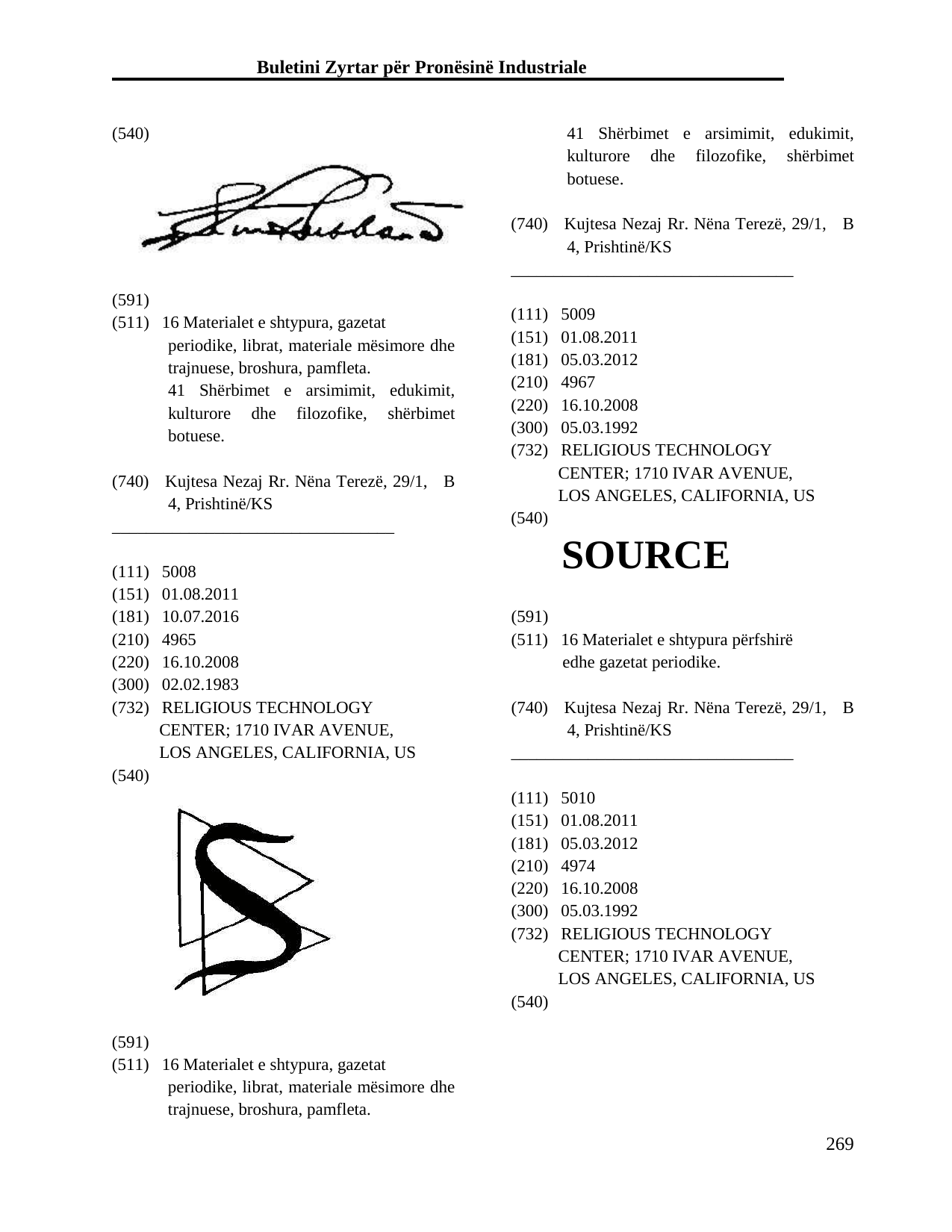 Faqja 269 e buletinit