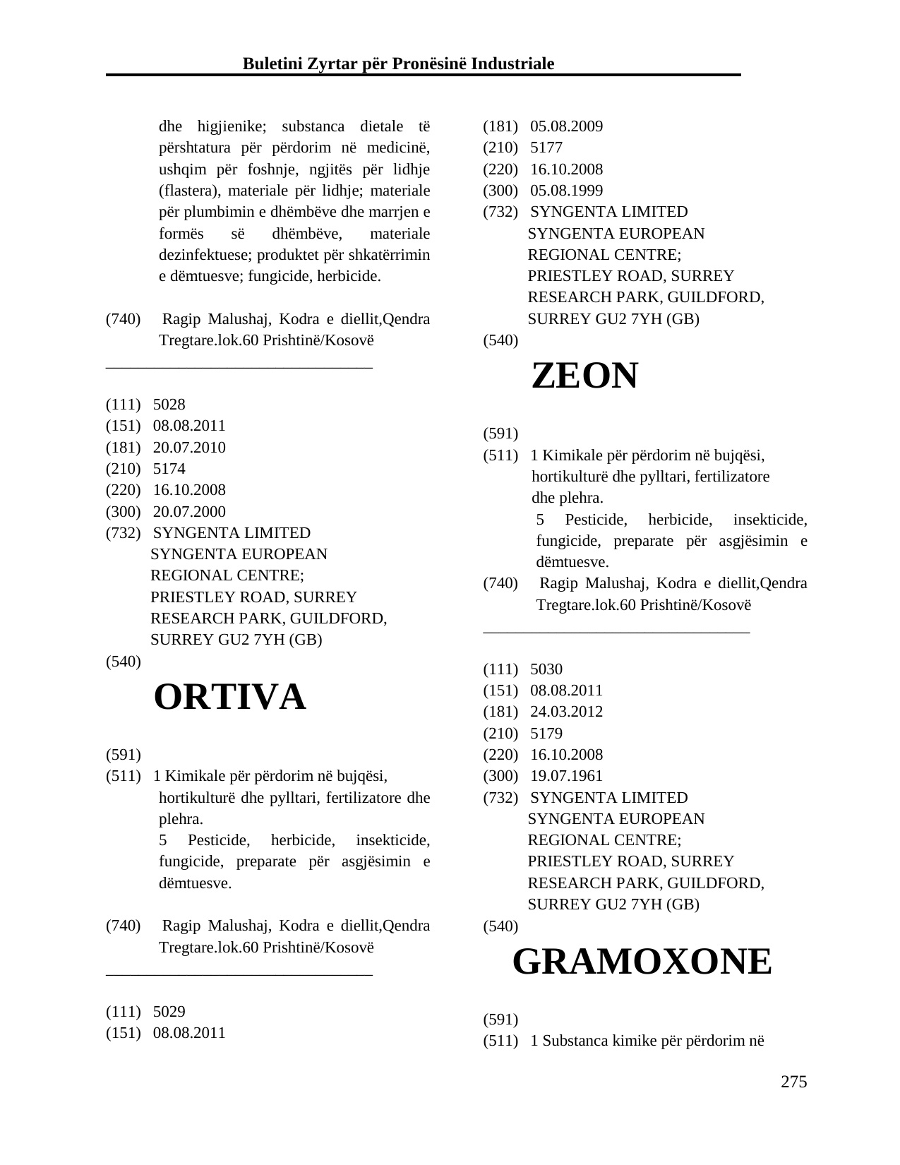 Faqja 275 e buletinit