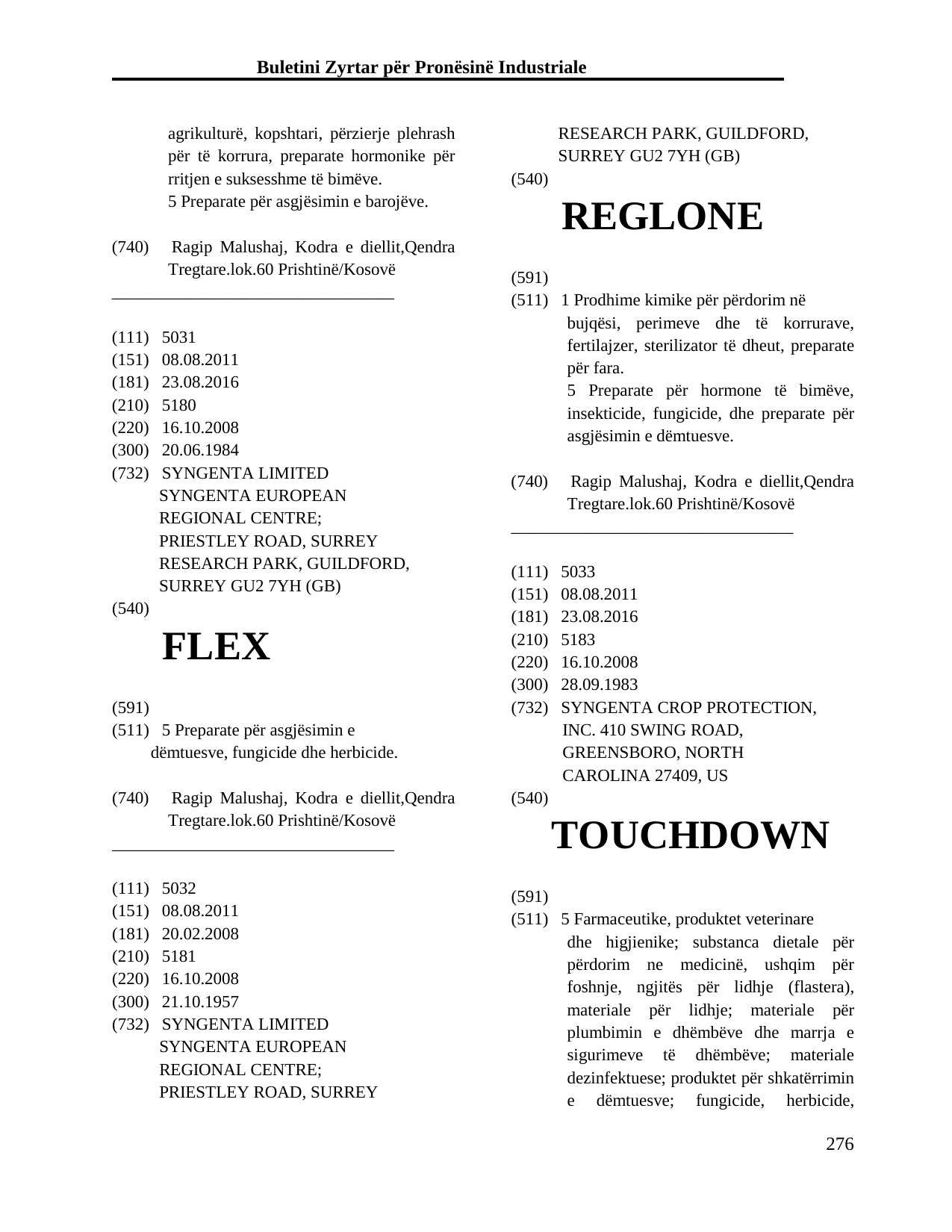 Faqja 276 e buletinit