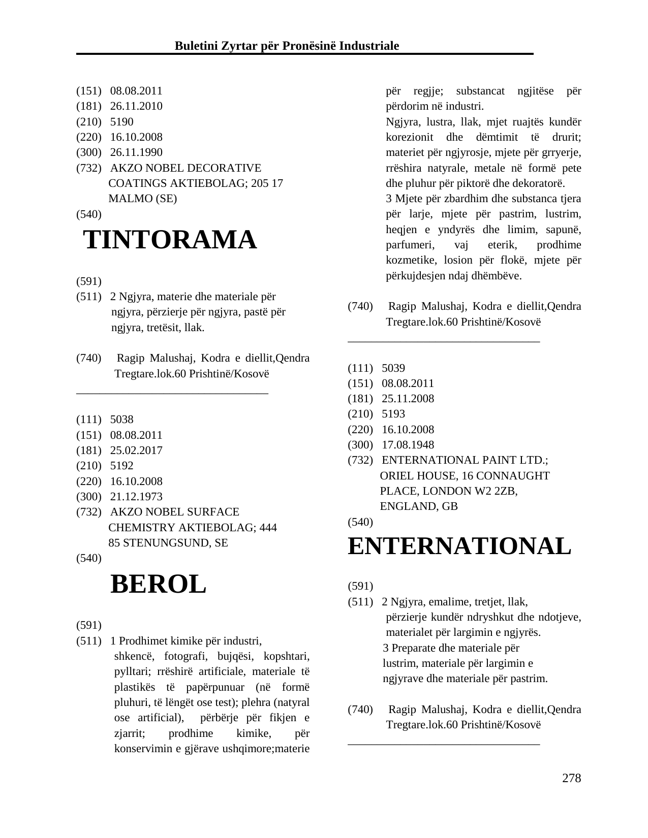 Faqja 278 e buletinit