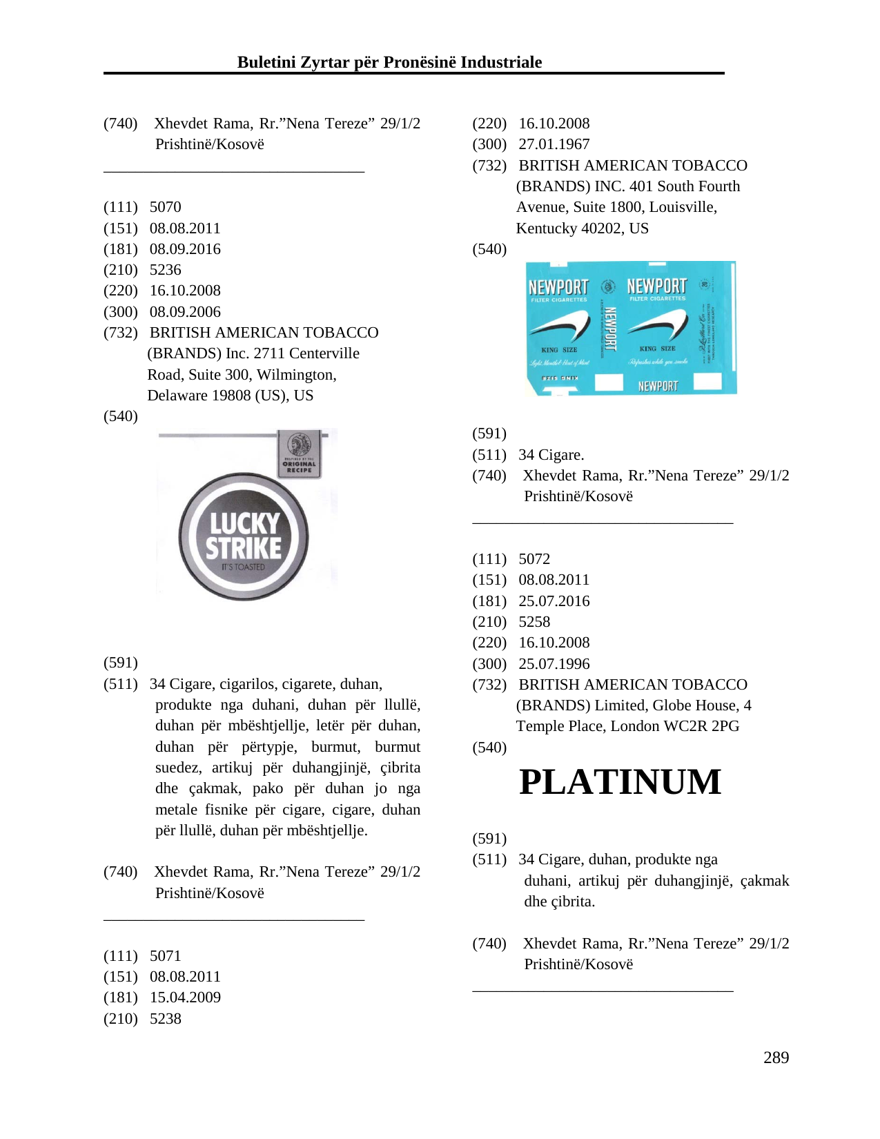 Faqja 289 e buletinit