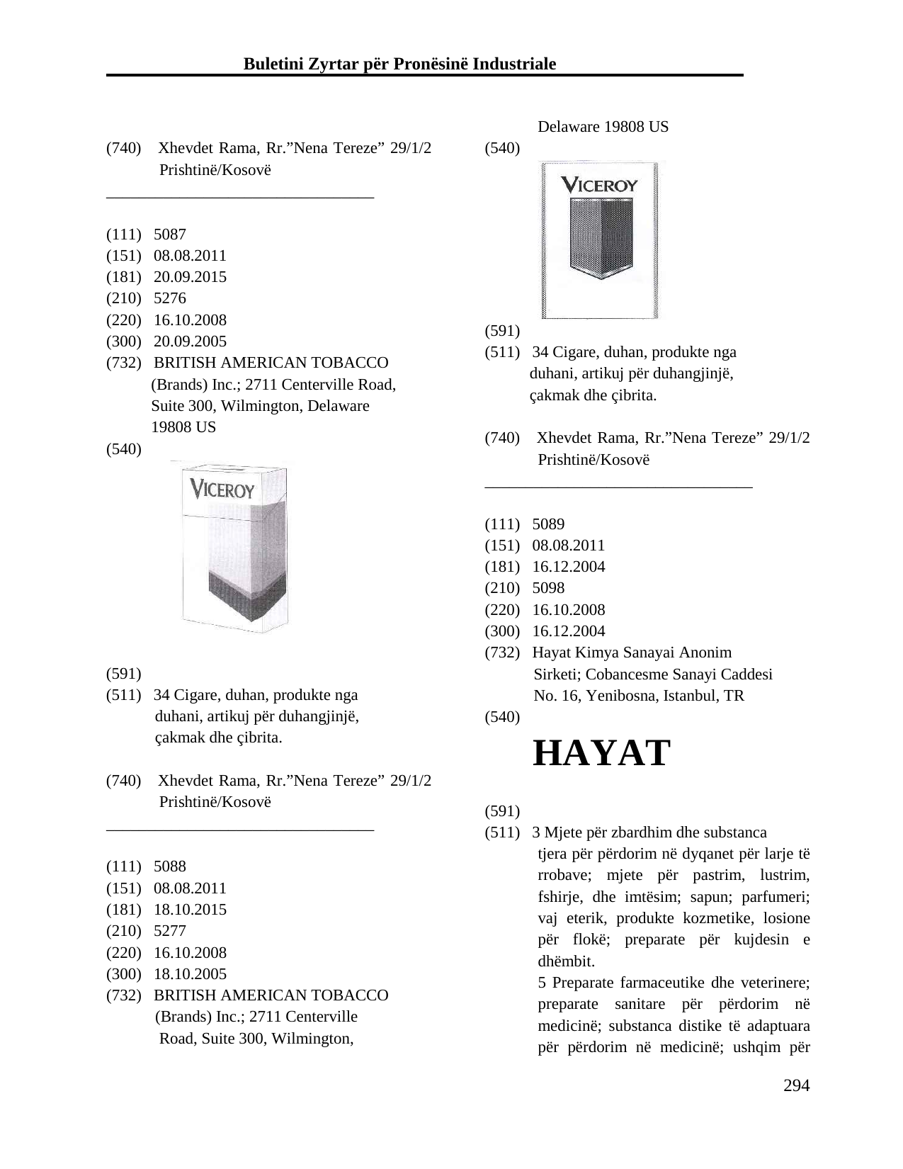 Faqja 294 e buletinit
