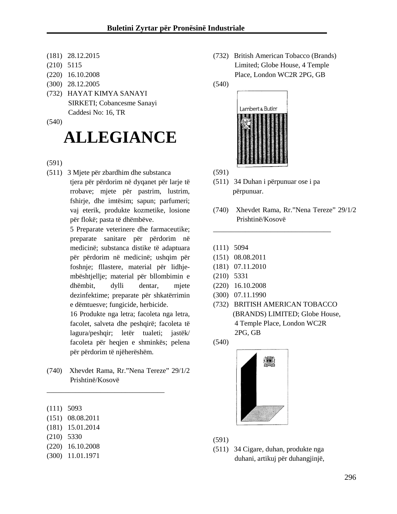 Faqja 296 e buletinit
