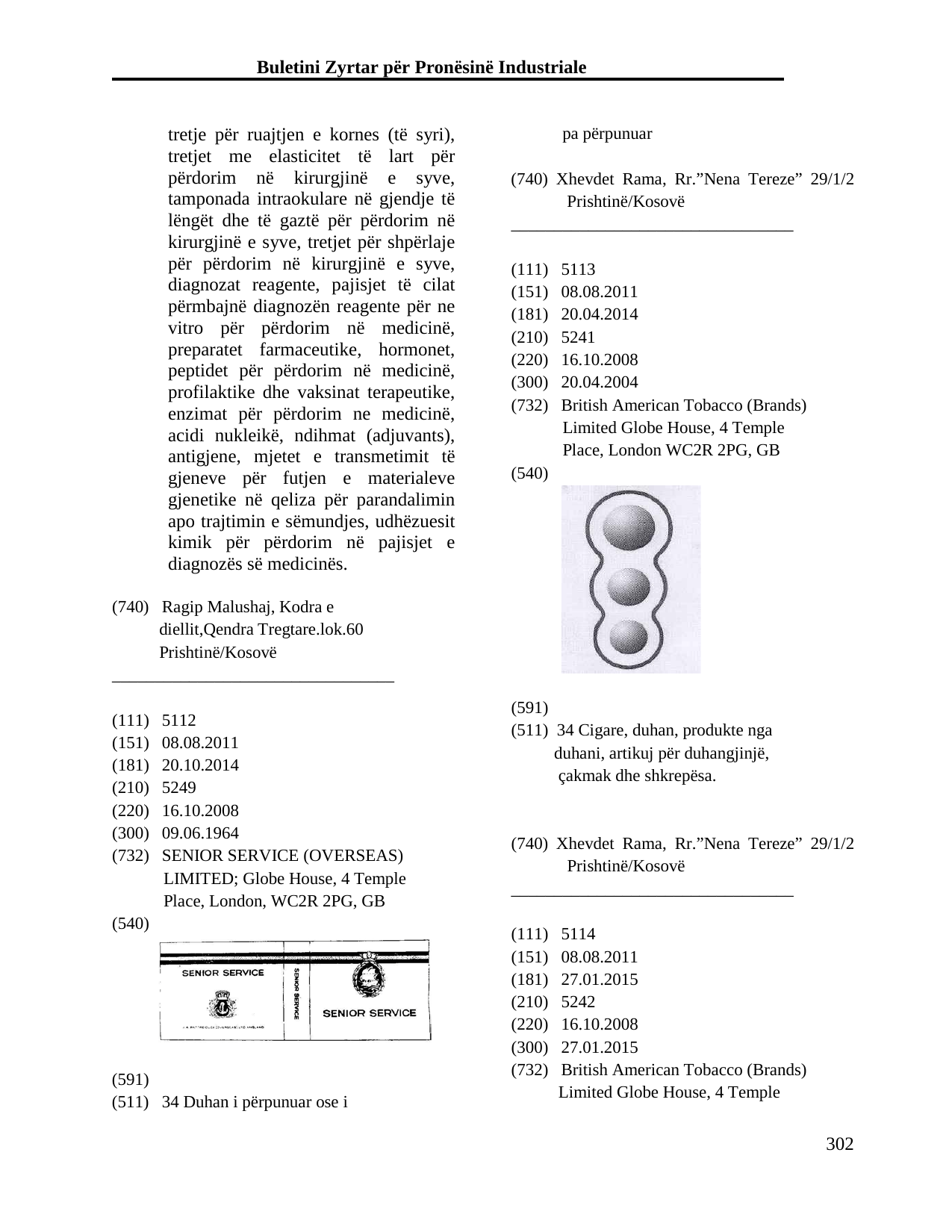 Faqja 302 e buletinit