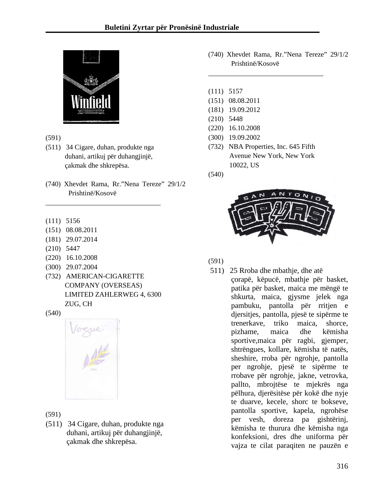 Faqja 316 e buletinit