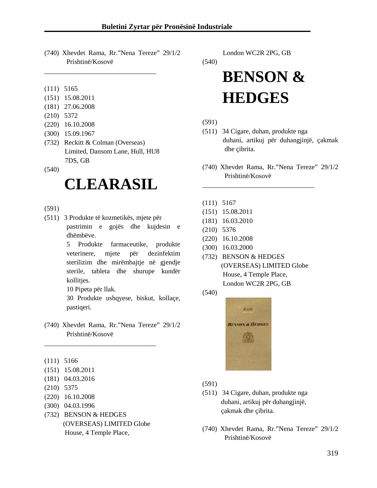 Faqja 319 e buletinit