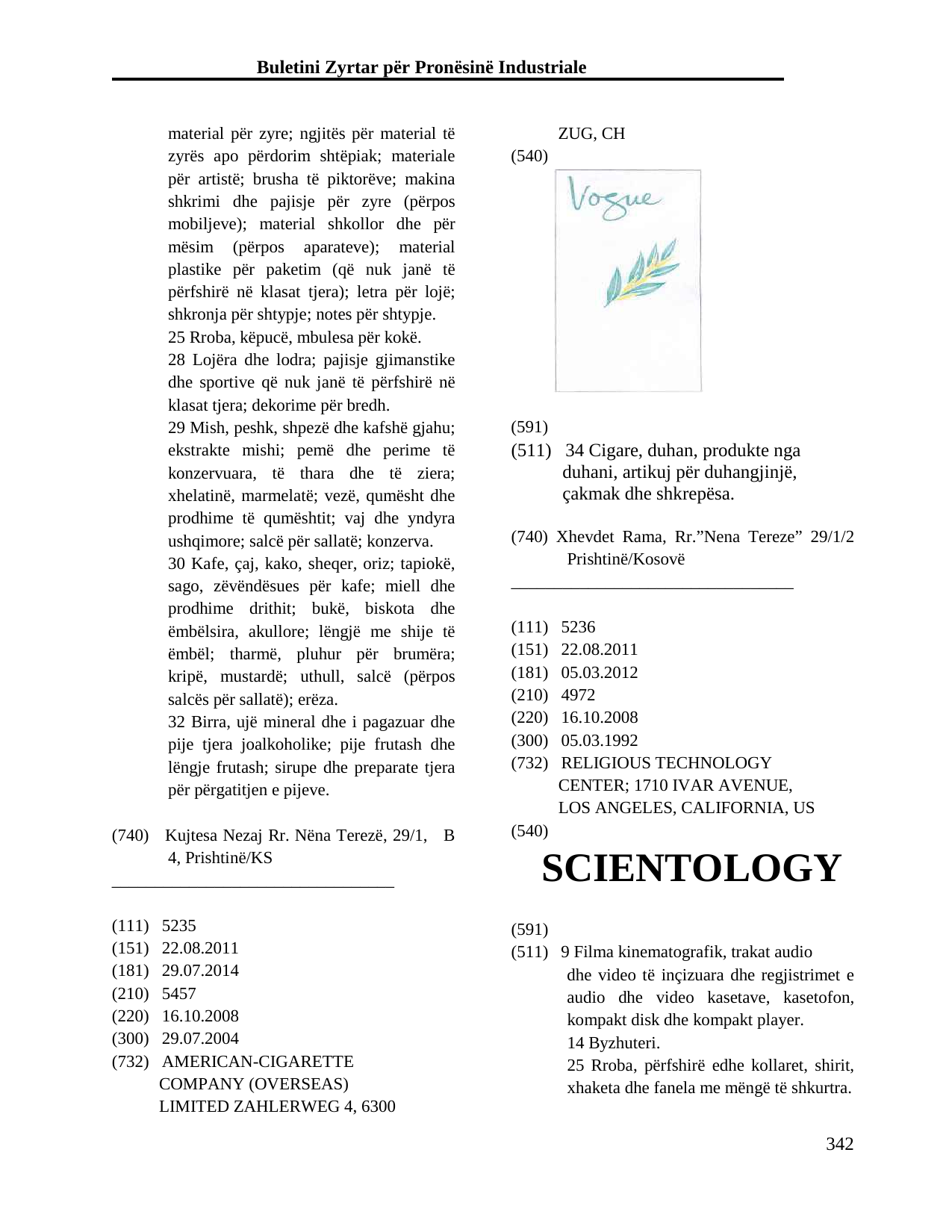Faqja 342 e buletinit