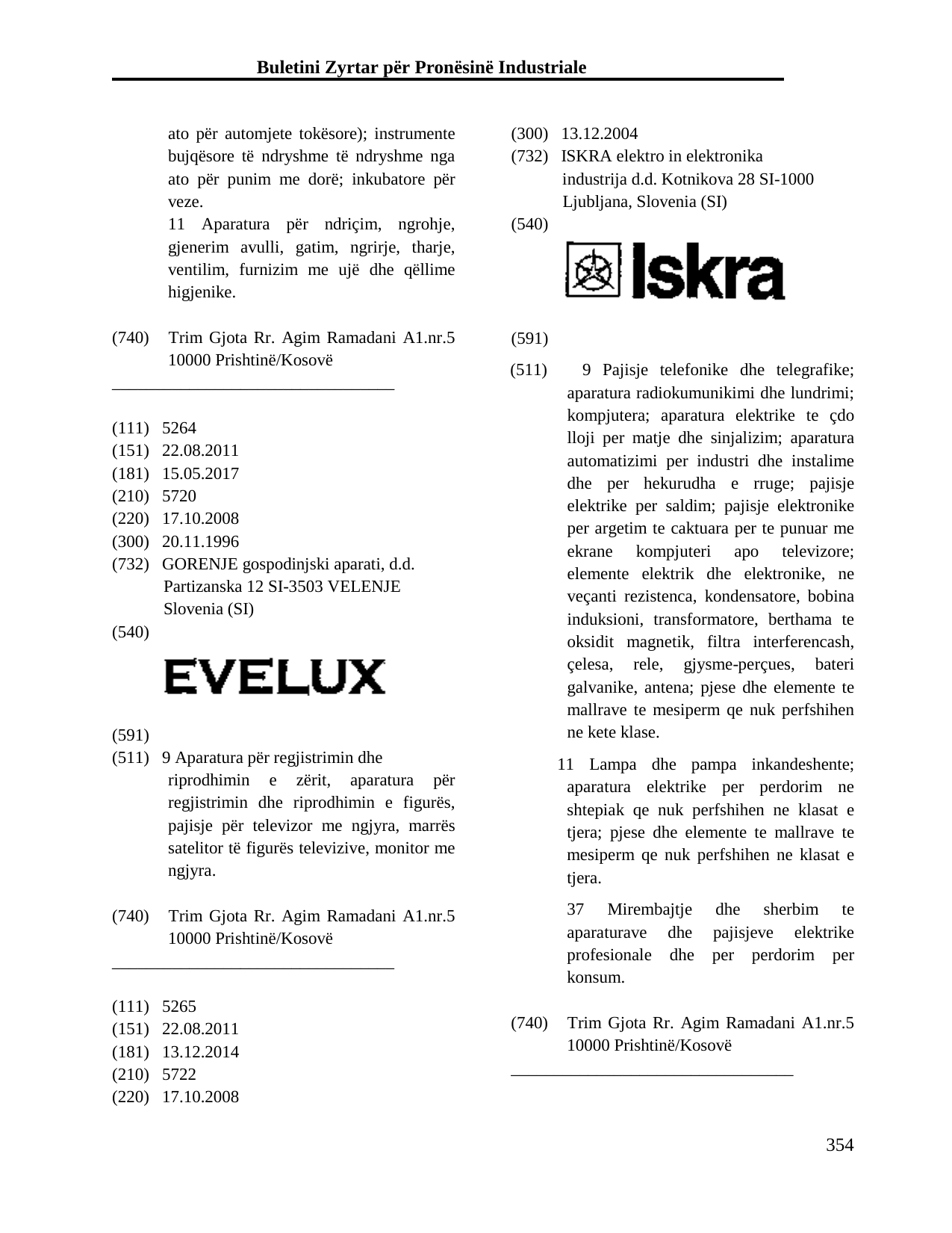 Faqja 354 e buletinit