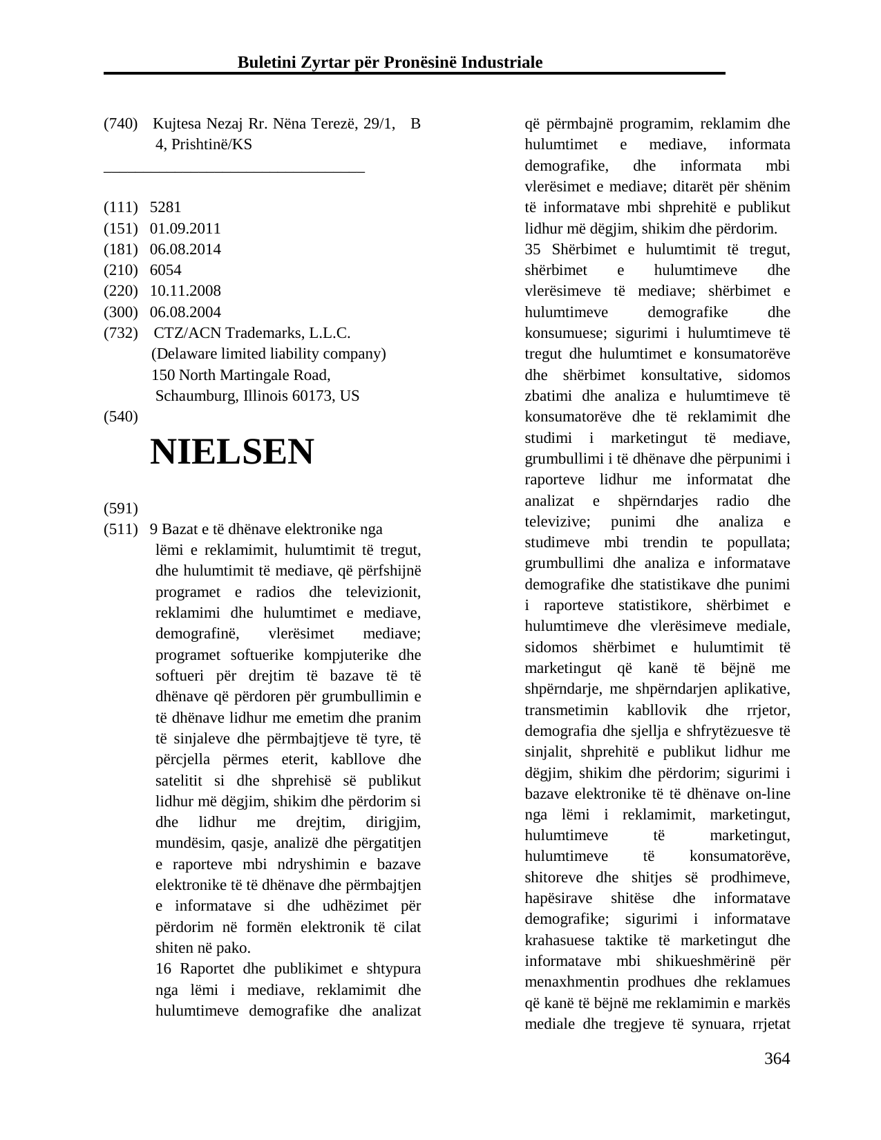 Faqja 364 e buletinit