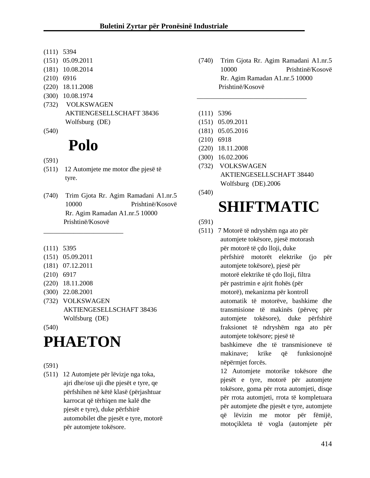 Faqja 414 e buletinit