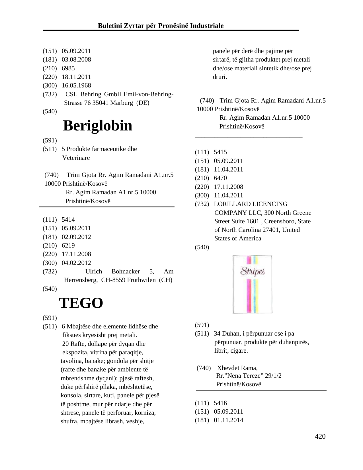 Faqja 420 e buletinit