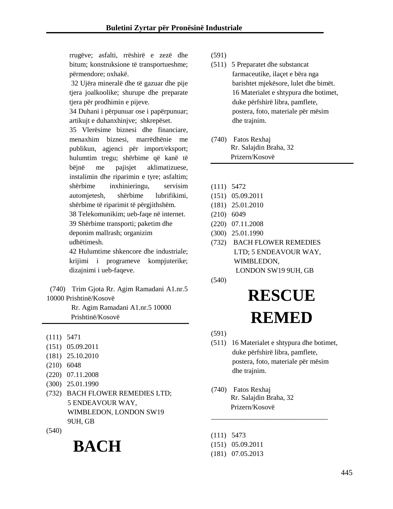 Faqja 445 e buletinit