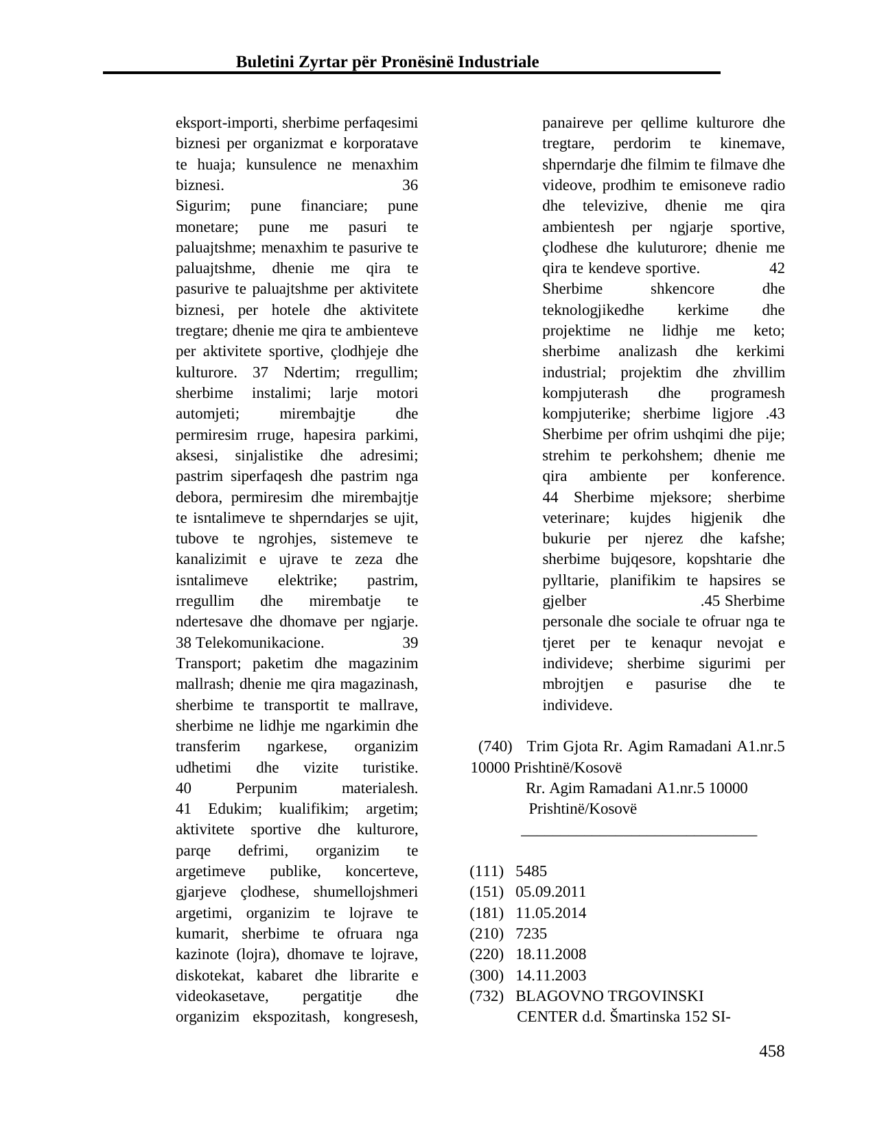 Faqja 458 e buletinit
