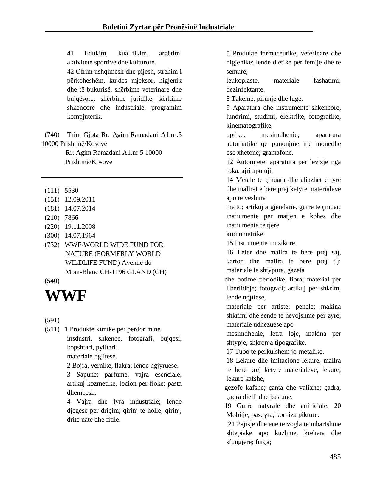Faqja 485 e buletinit