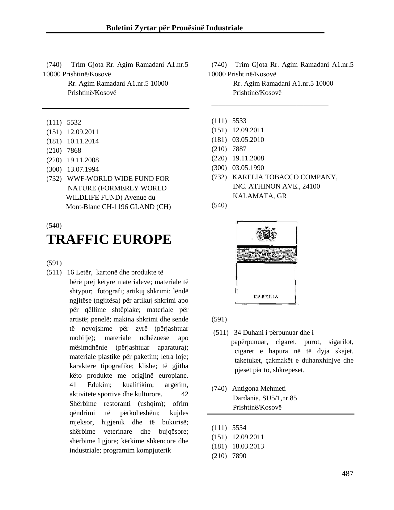 Faqja 487 e buletinit