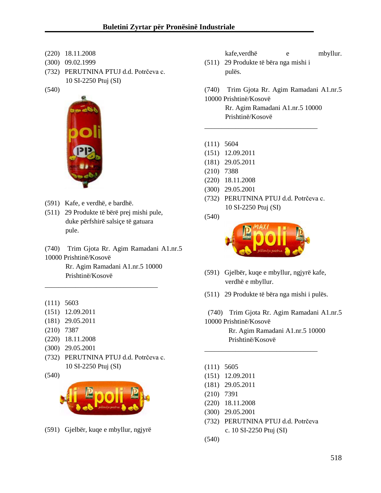 Faqja 518 e buletinit