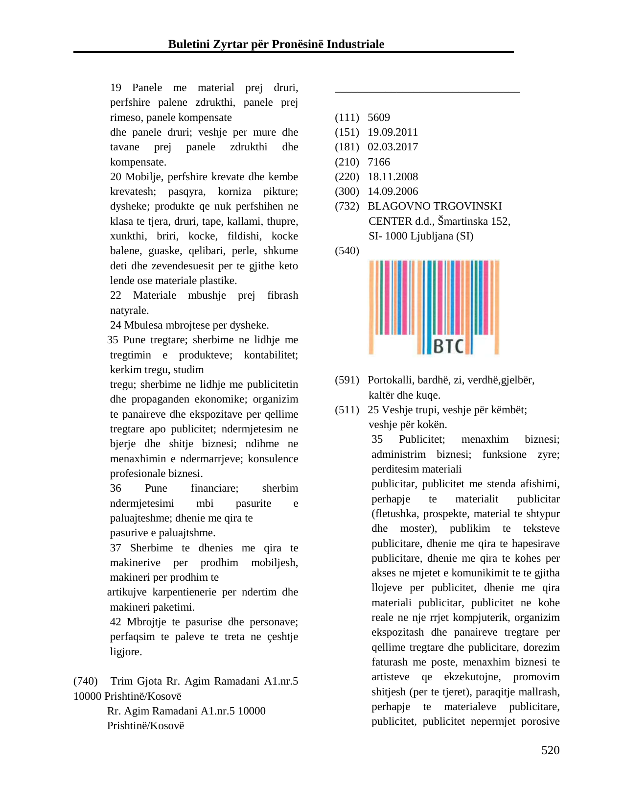 Faqja 520 e buletinit