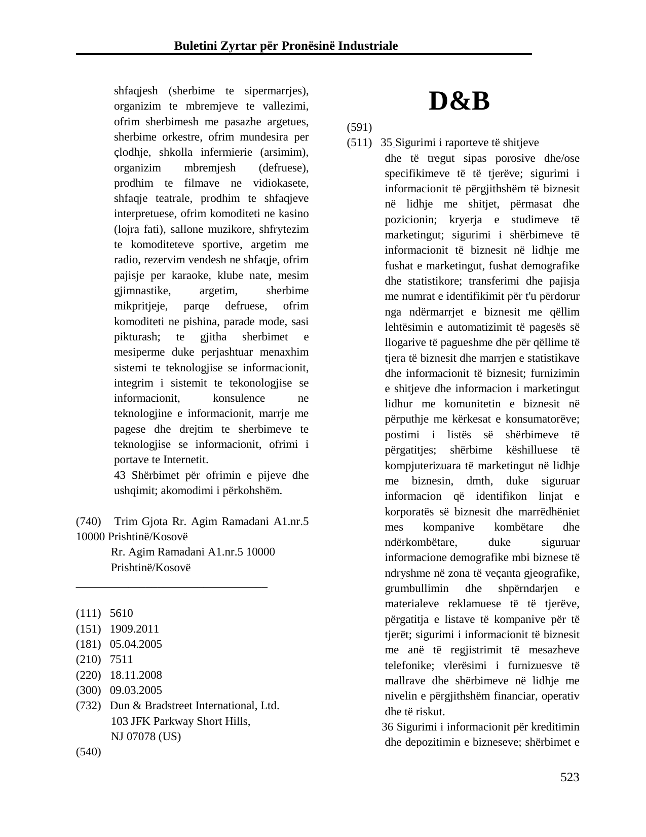 Faqja 523 e buletinit
