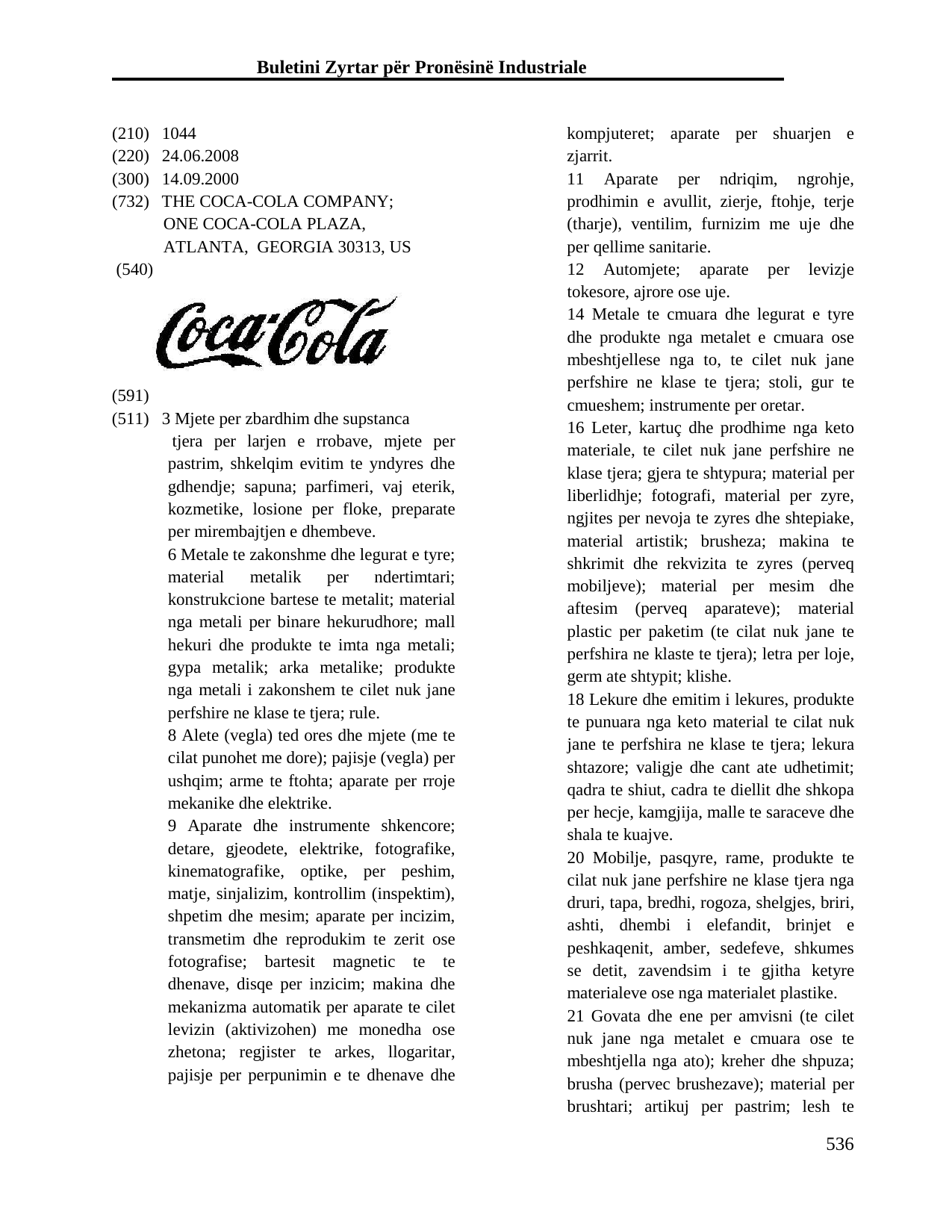 Faqja 536 e buletinit