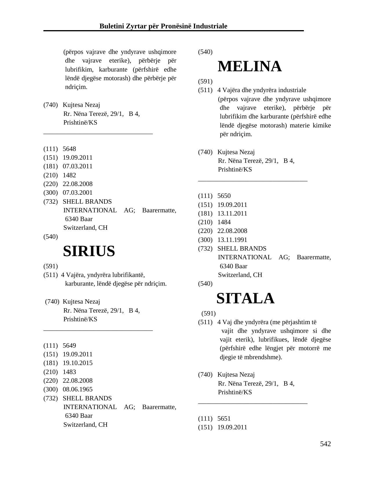 Faqja 542 e buletinit