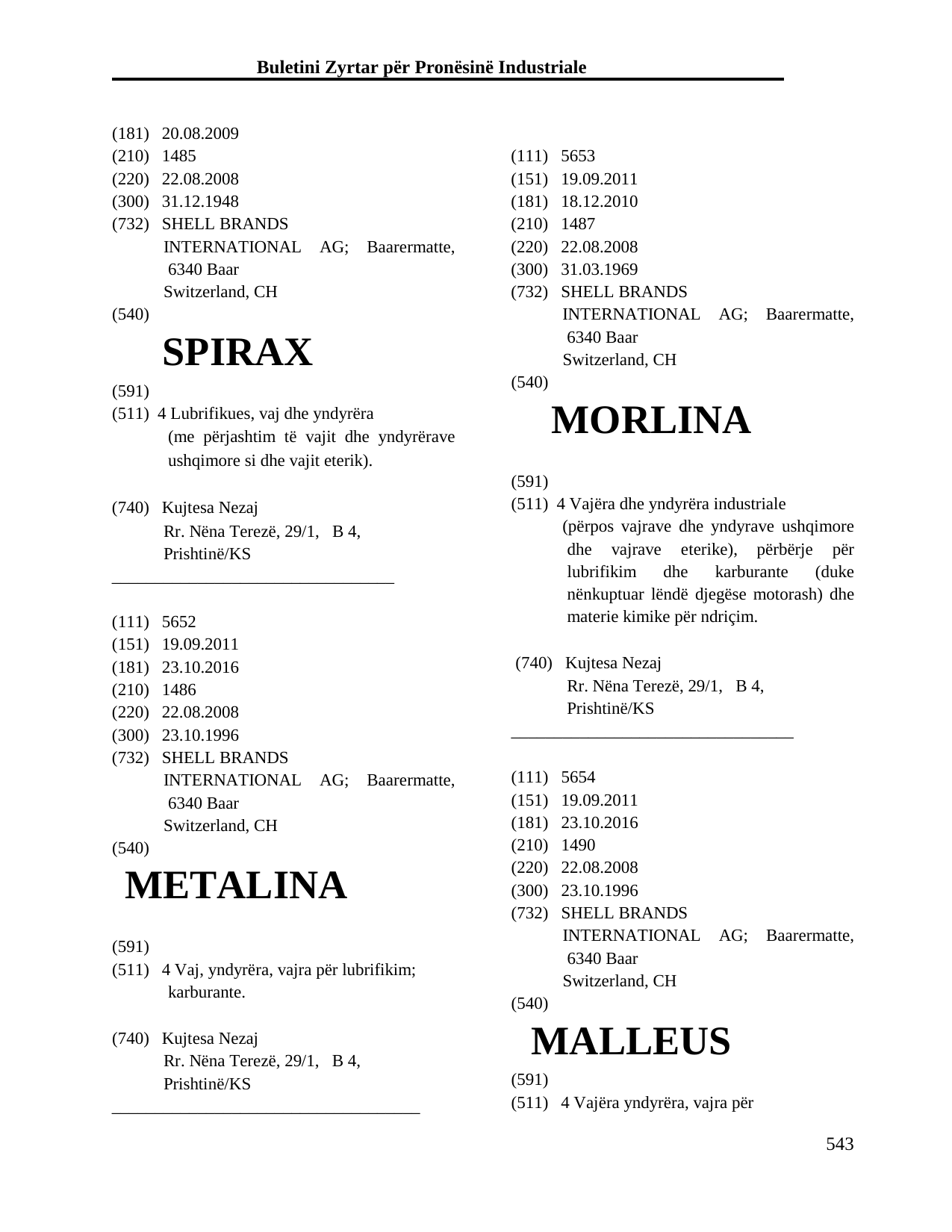 Faqja 543 e buletinit