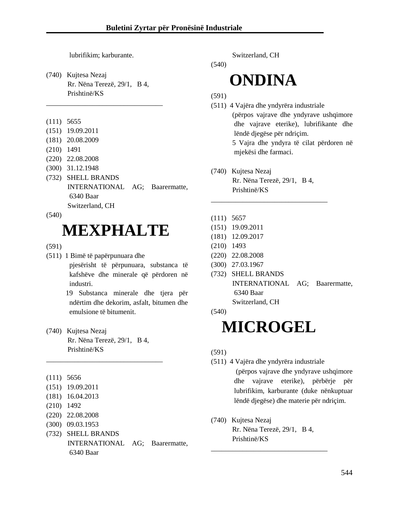 Faqja 544 e buletinit
