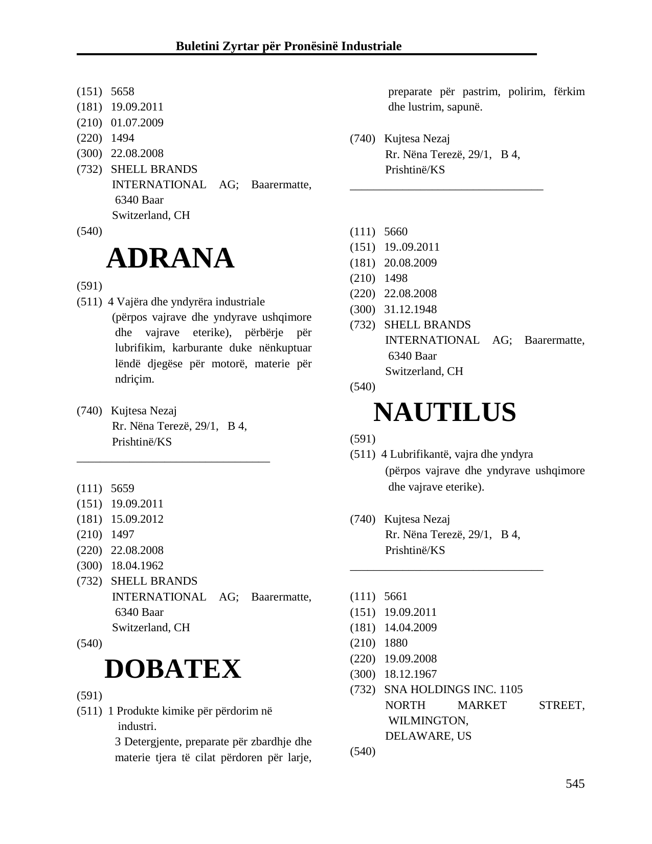 Faqja 545 e buletinit