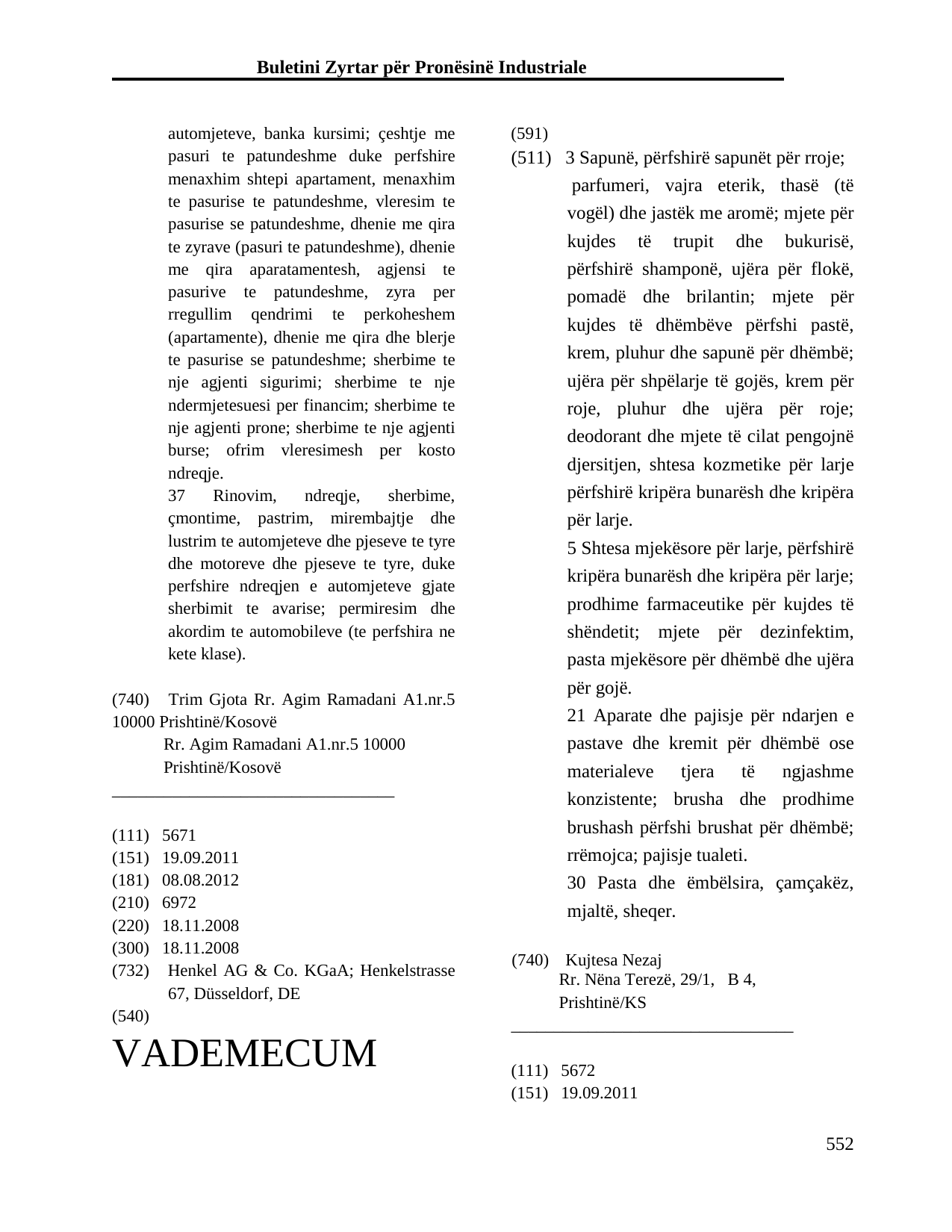Faqja 552 e buletinit