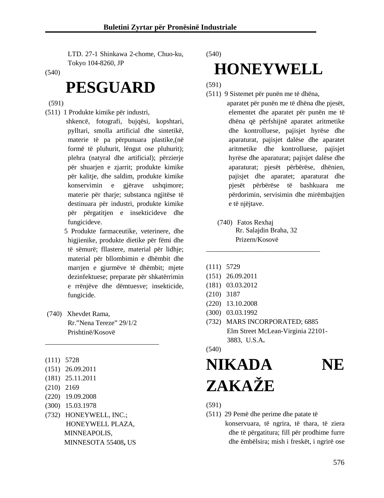 Faqja 576 e buletinit