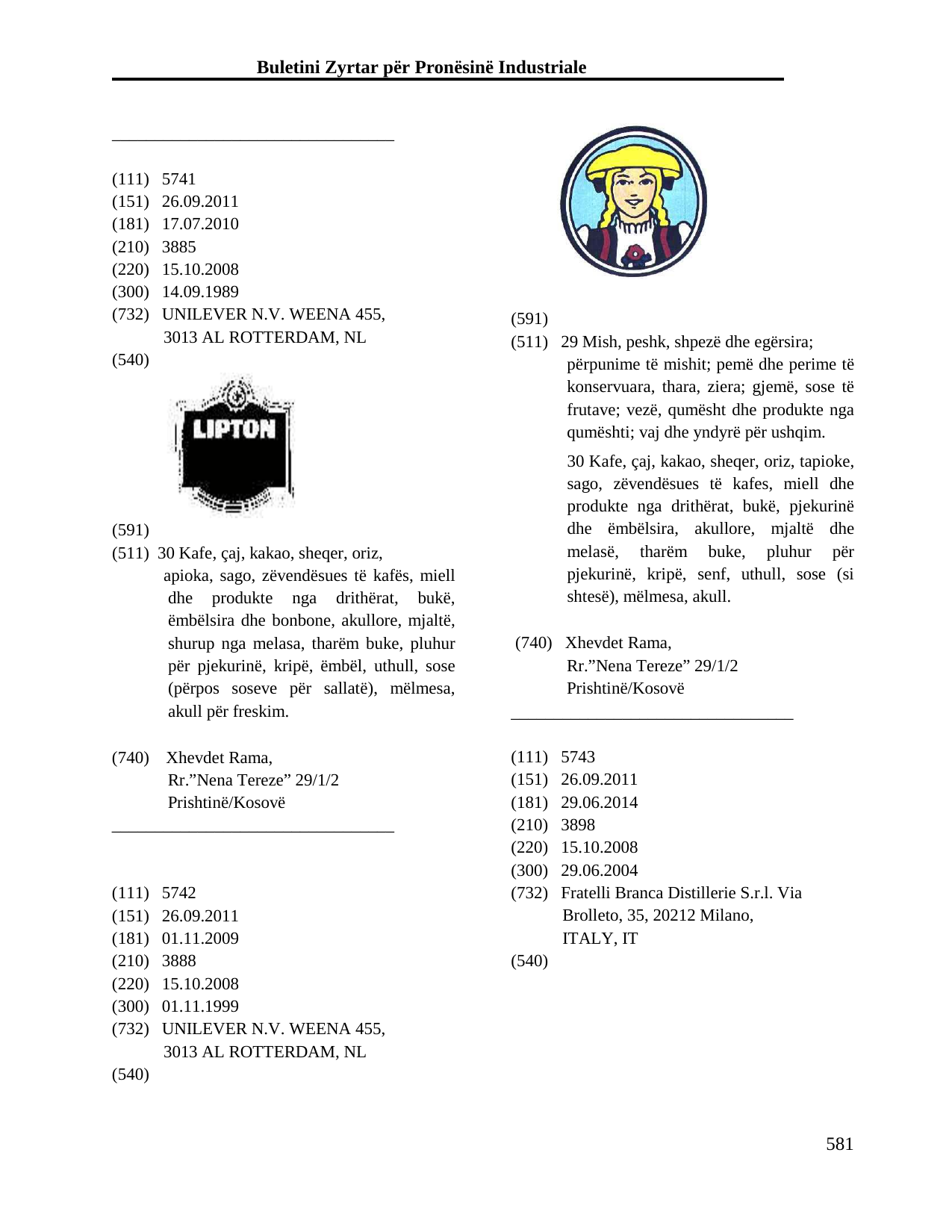 Faqja 581 e buletinit