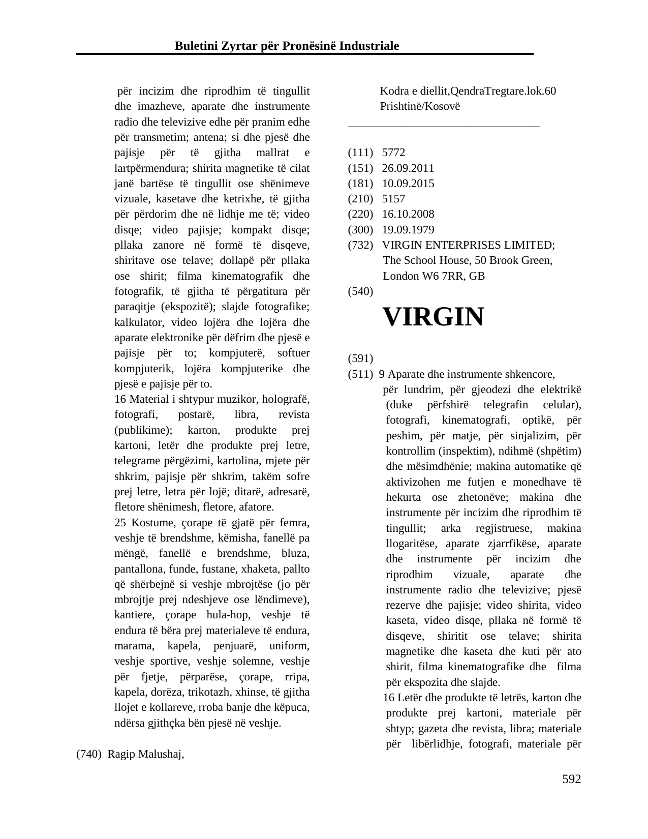 Faqja 592 e buletinit