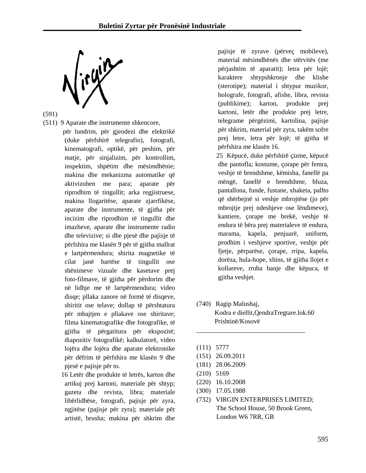 Faqja 595 e buletinit