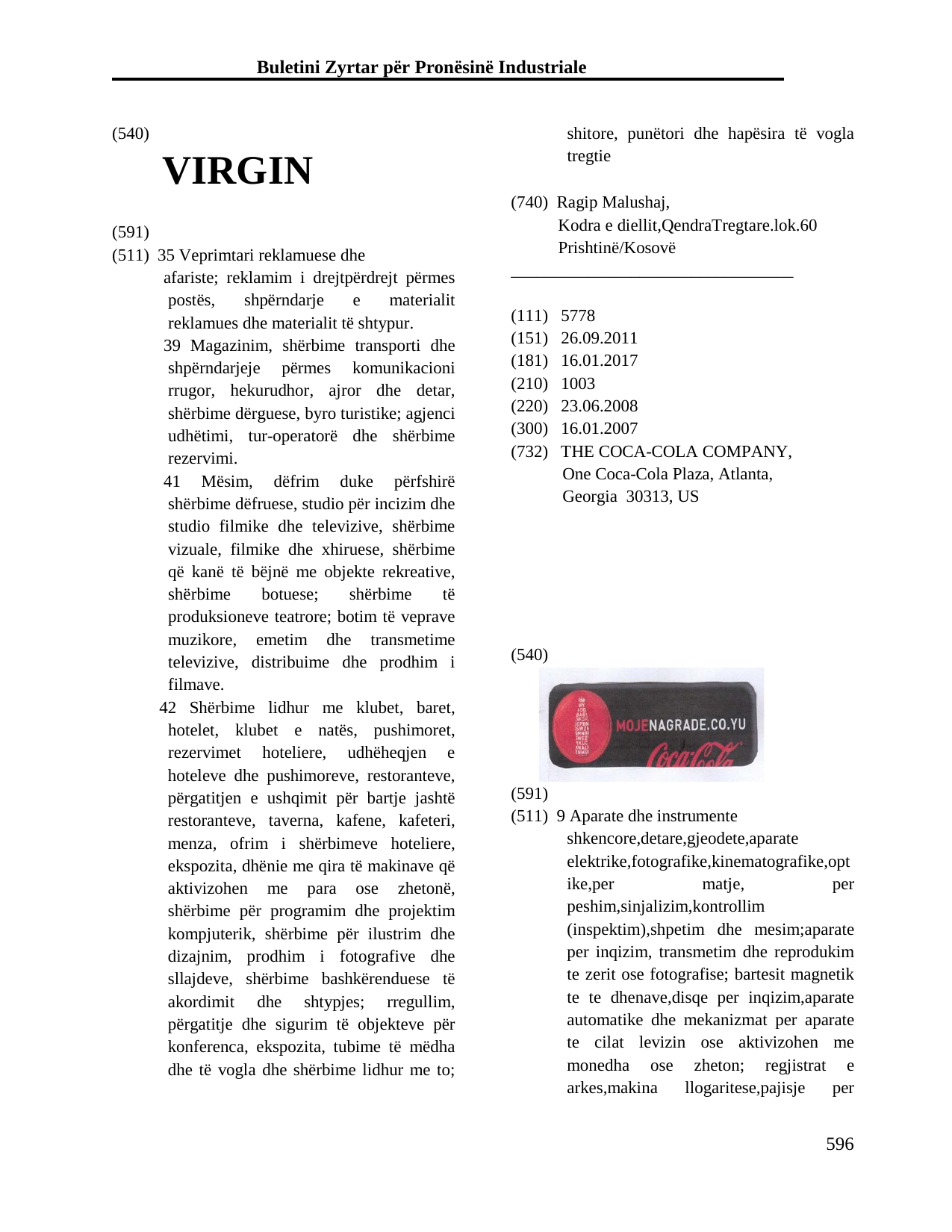 Faqja 596 e buletinit